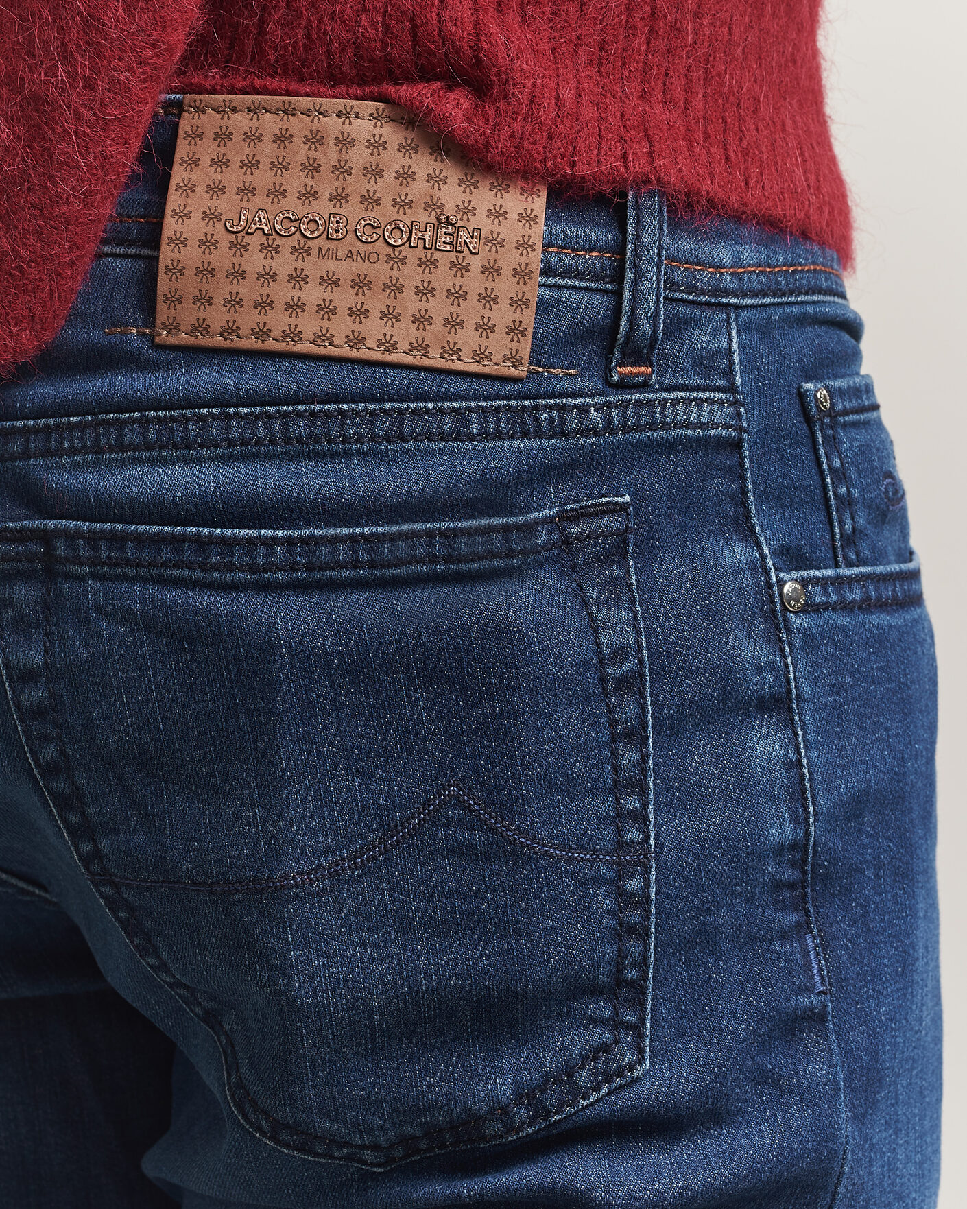 Herr | Jeans | Jacob Cohën | Bard Slim Fit Stretch Jeans Mid Blue