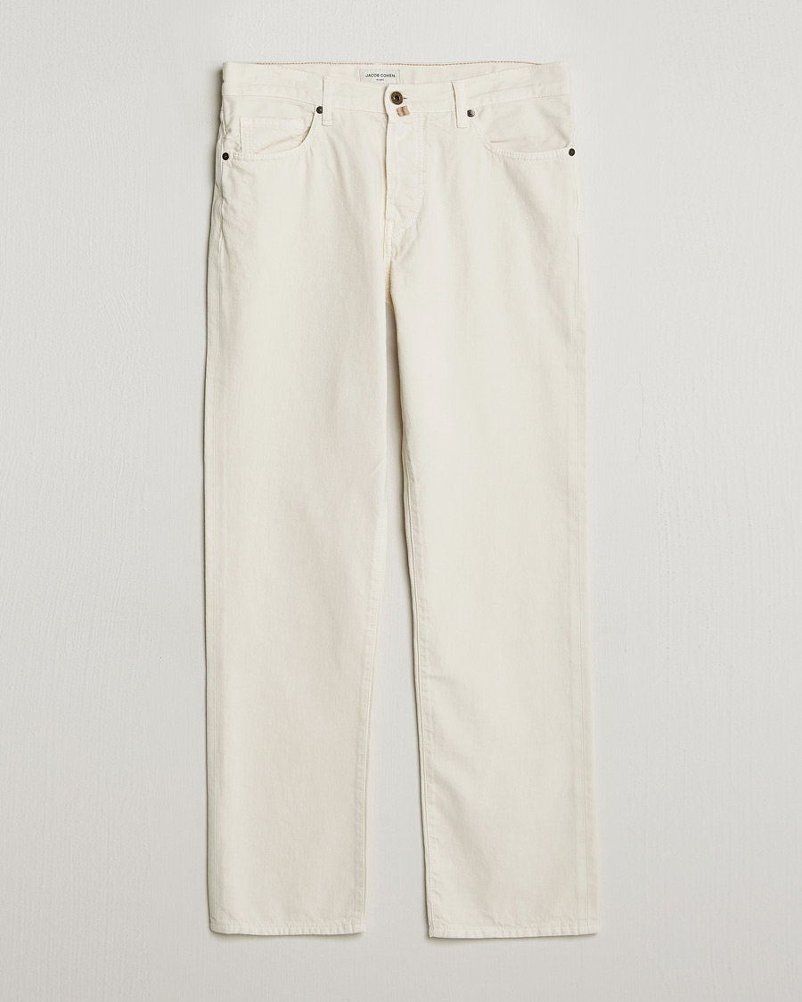 Herr | Byxor | Jacob Cohën | Edos Regular Straight Fit Bull Denim Jeans White