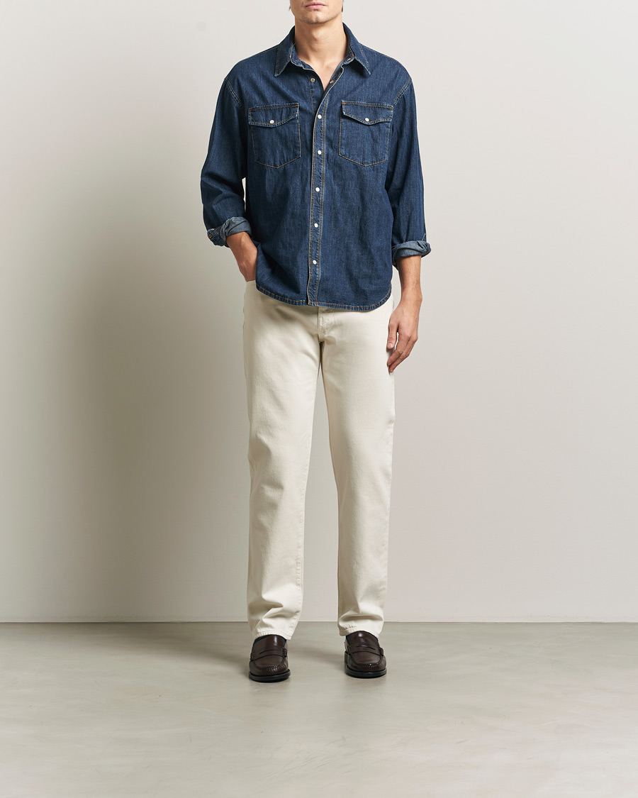Herr | Byxor | Jacob Cohën | Edos Regular Straight Fit Bull Denim Jeans White