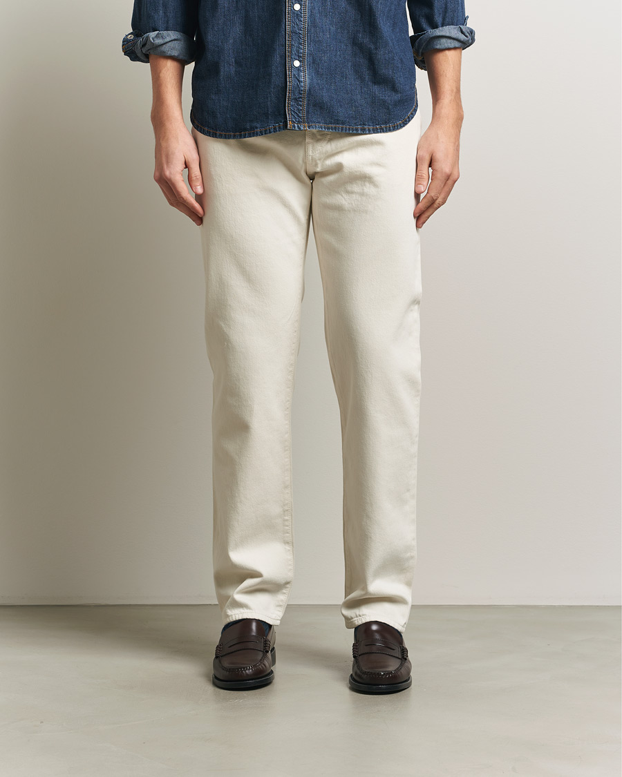 Herr | Byxor | Jacob Cohën | Edos Regular Straight Fit Bull Denim Jeans White