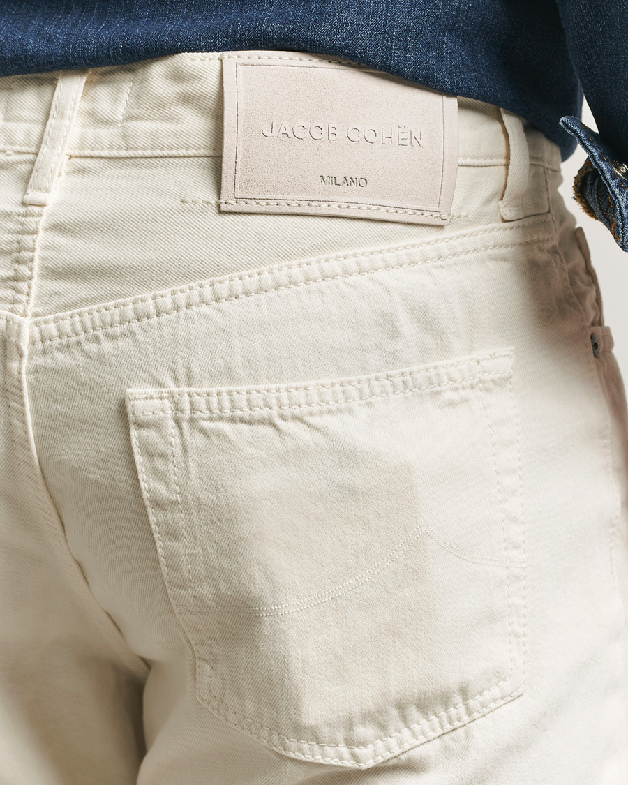 Herr | Jeans | Jacob Cohën | Edos Regular Straight Fit Bull Denim Jeans White