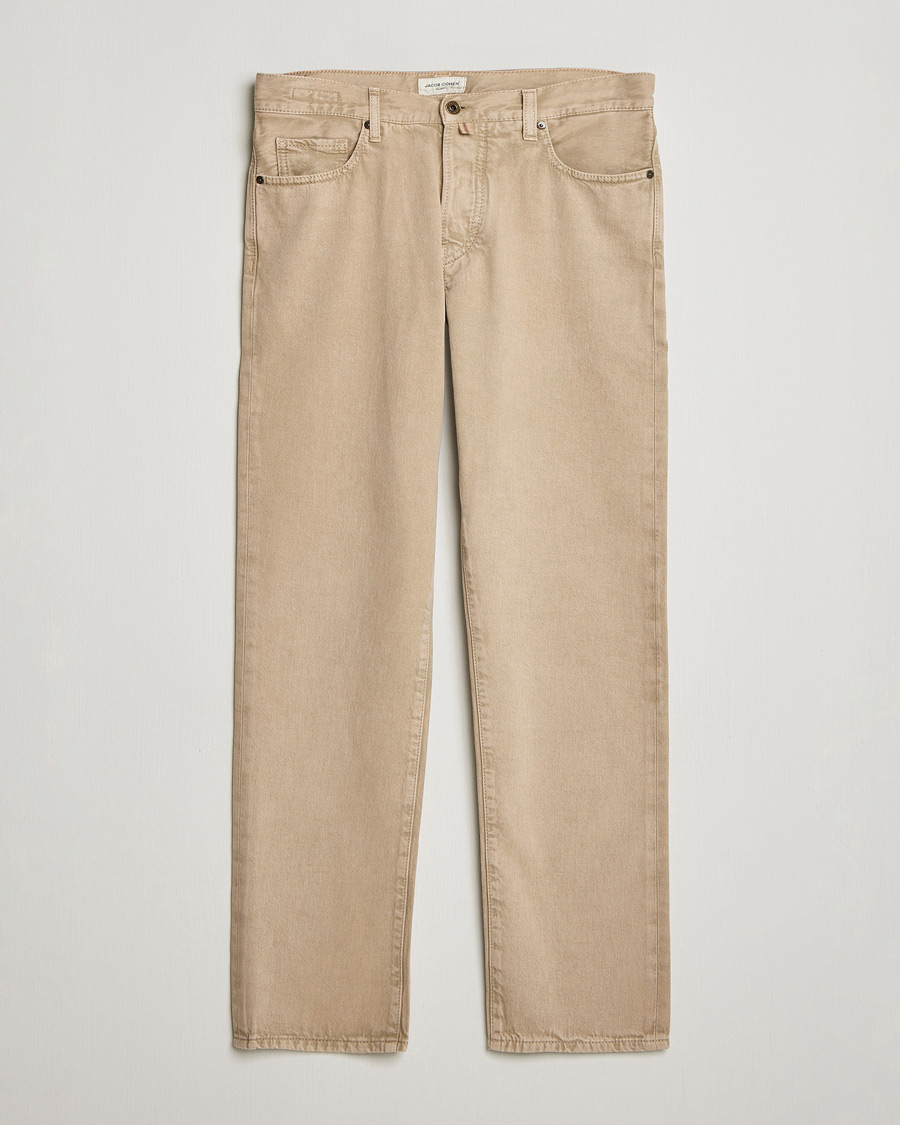 Herr | Byxor | Jacob Cohën | Edos Regular Straight Fit Bull Denim Jeans Beige