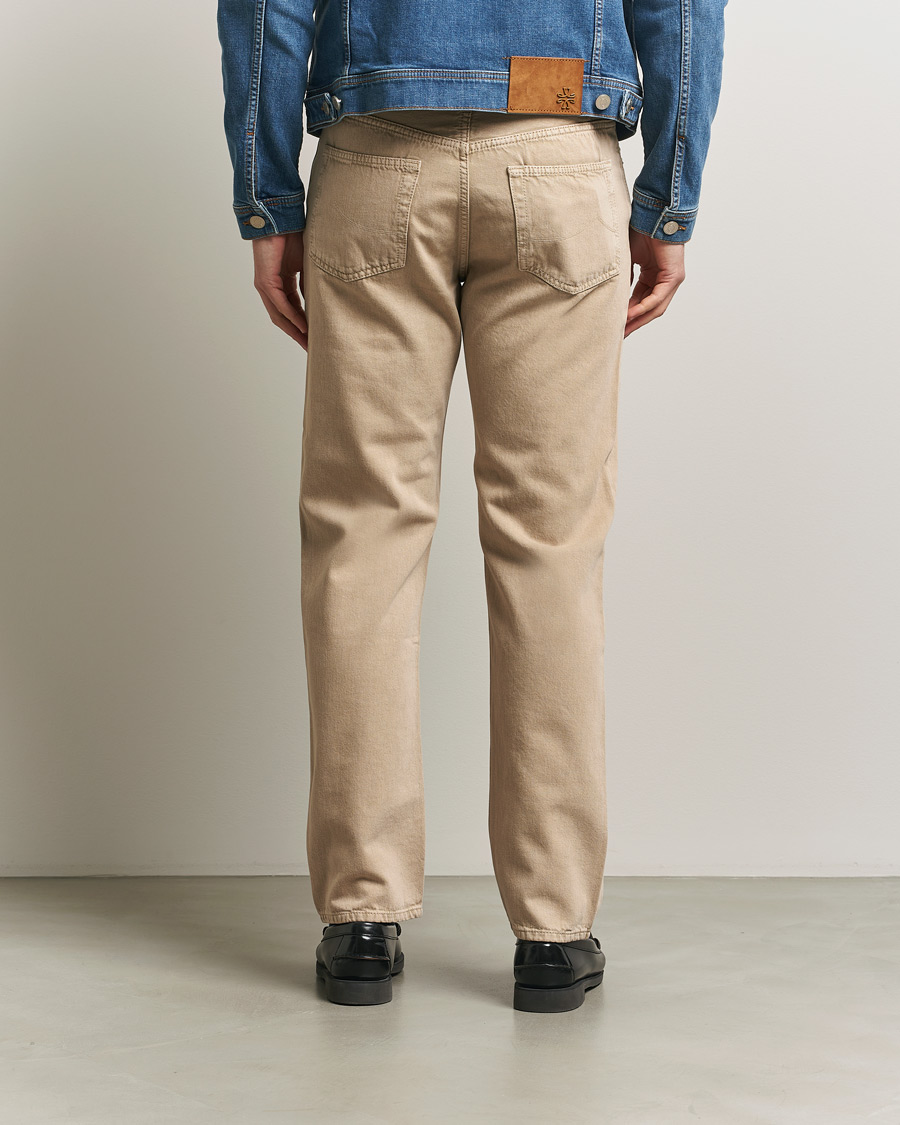 Herr | Byxor | Jacob Cohën | Edos Regular Straight Fit Bull Denim Jeans Beige
