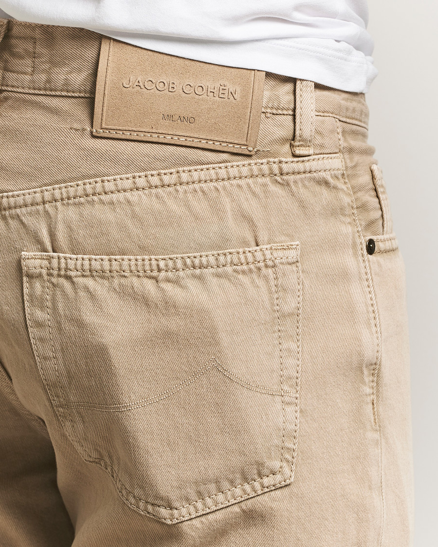 Herr | Byxor | Jacob Cohën | Edos Regular Straight Fit Bull Denim Jeans Beige