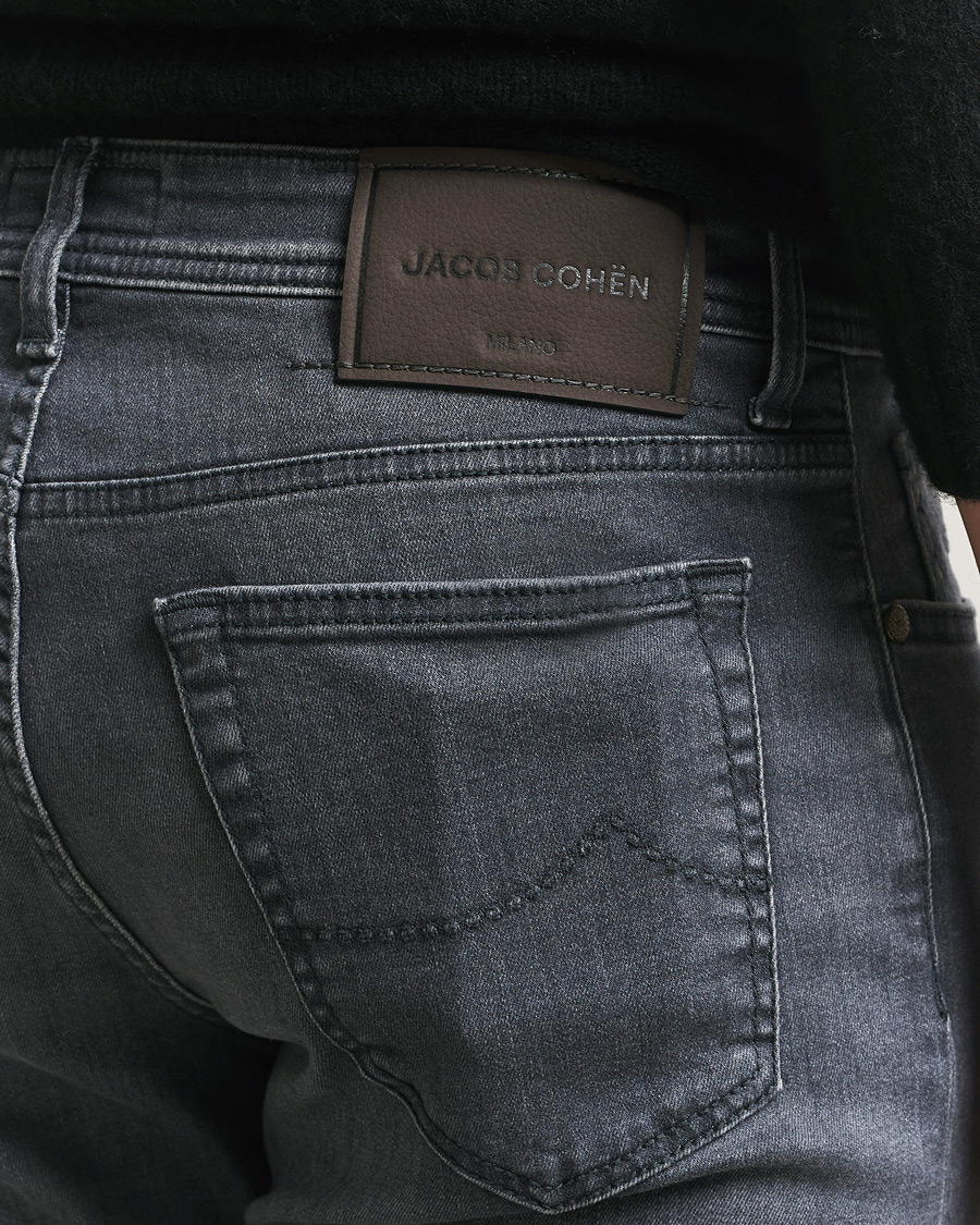 Herr | Jeans | Jacob Cohën | Bard Slim Fit Stretch Jeans Mid Grey