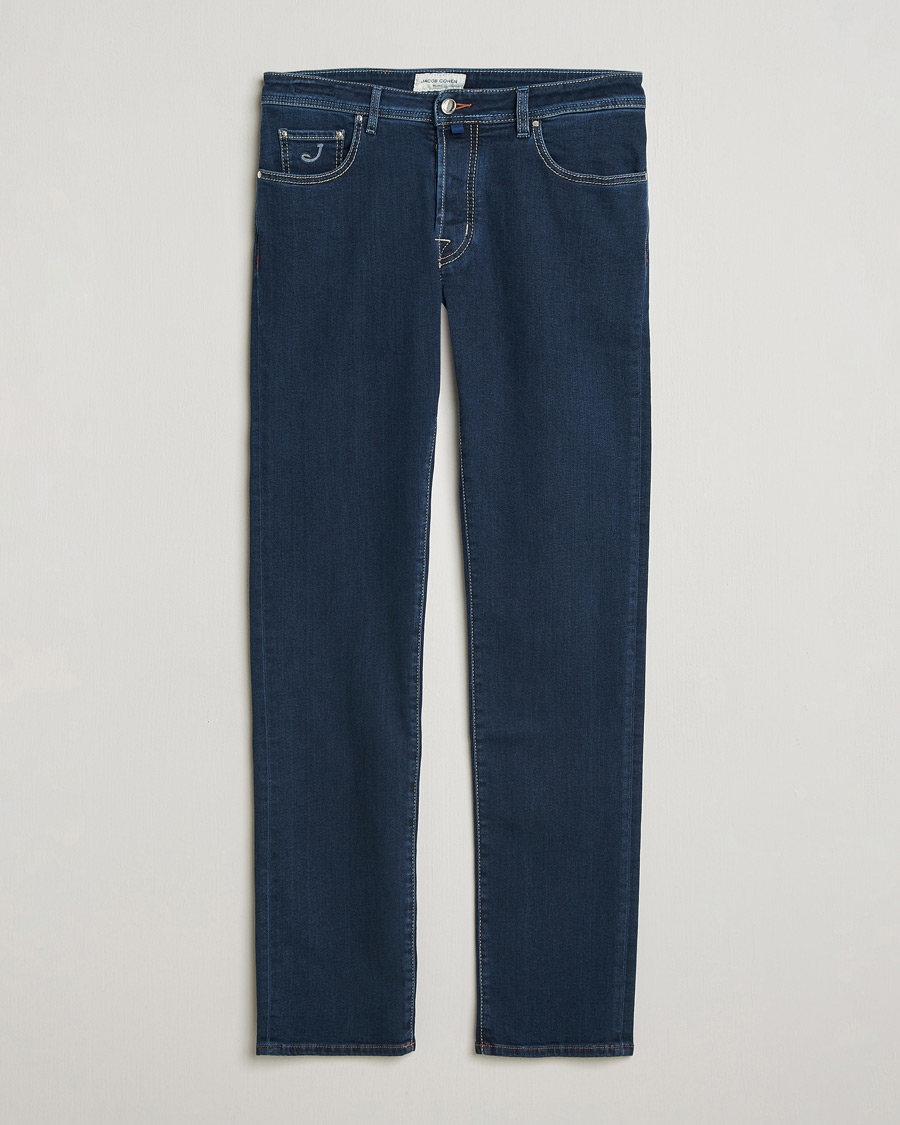 Herr | Byxor | Jacob Cohën | Bard Slim Fit Stretch Jeans Dark Blue