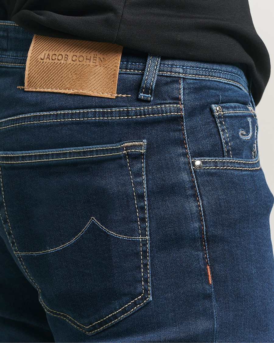Herr | Byxor | Jacob Cohën | Bard Slim Fit Stretch Jeans Dark Blue
