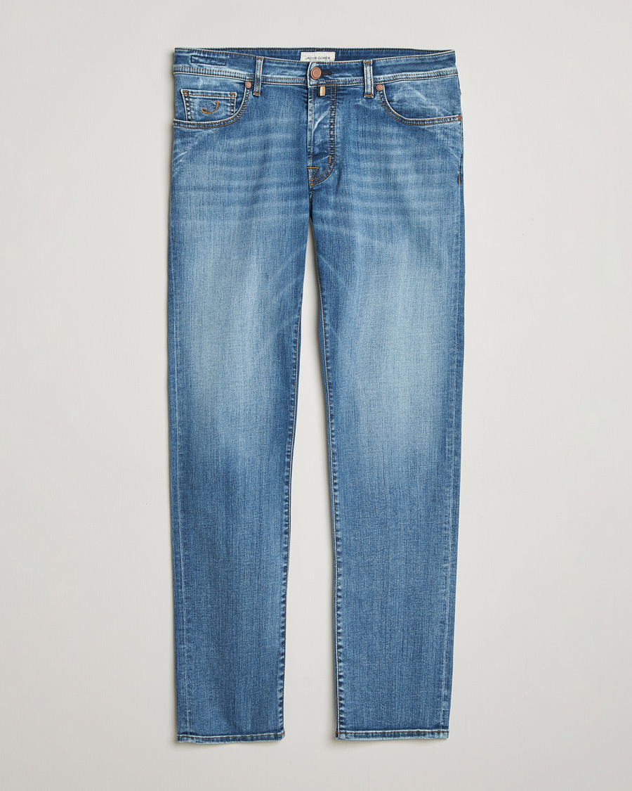 Herr | Byxor | Jacob Cohën | Bard Slim Fit Stretch Jeans Light Blue