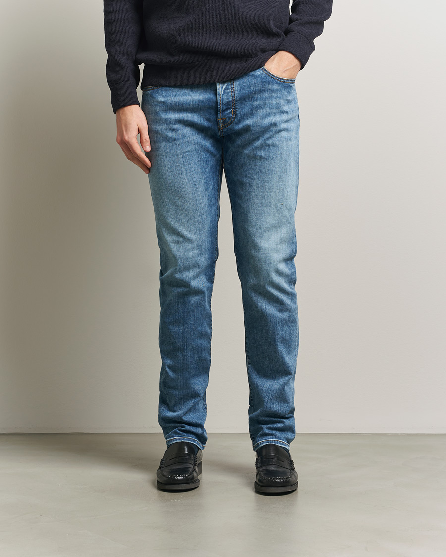 Herr | Byxor | Jacob Cohën | Bard Slim Fit Stretch Jeans Light Blue