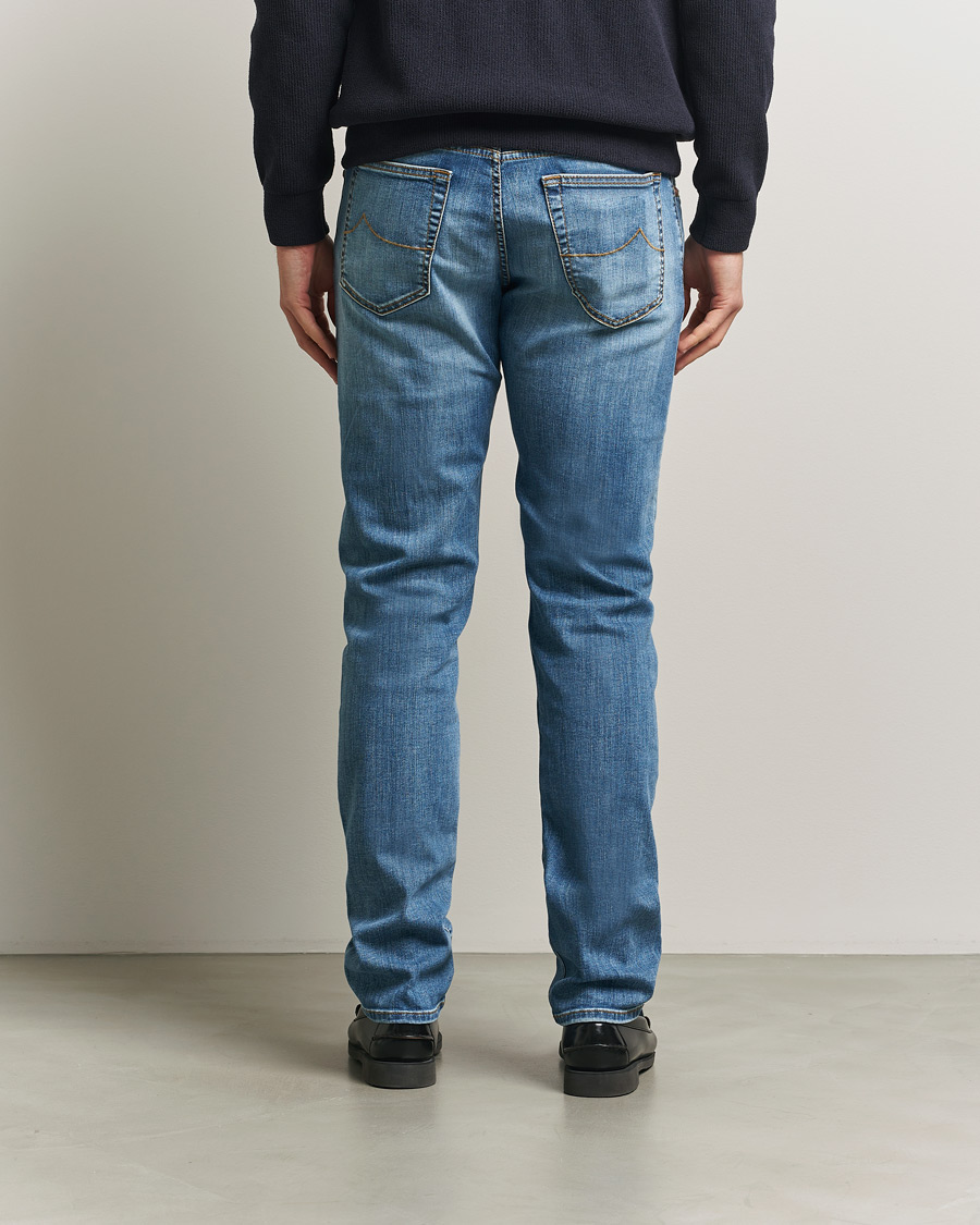 Herr | Byxor | Jacob Cohën | Bard Slim Fit Stretch Jeans Light Blue