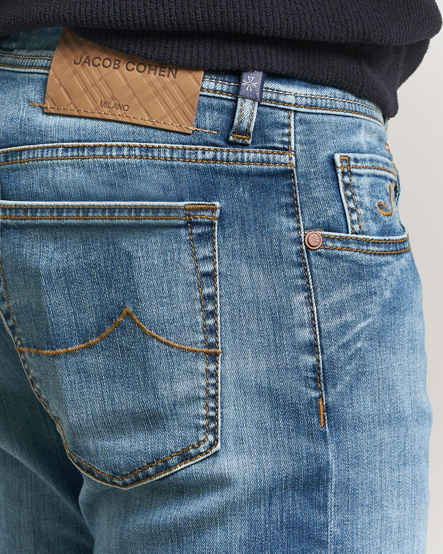 Herr | Byxor | Jacob Cohën | Bard Slim Fit Stretch Jeans Light Blue
