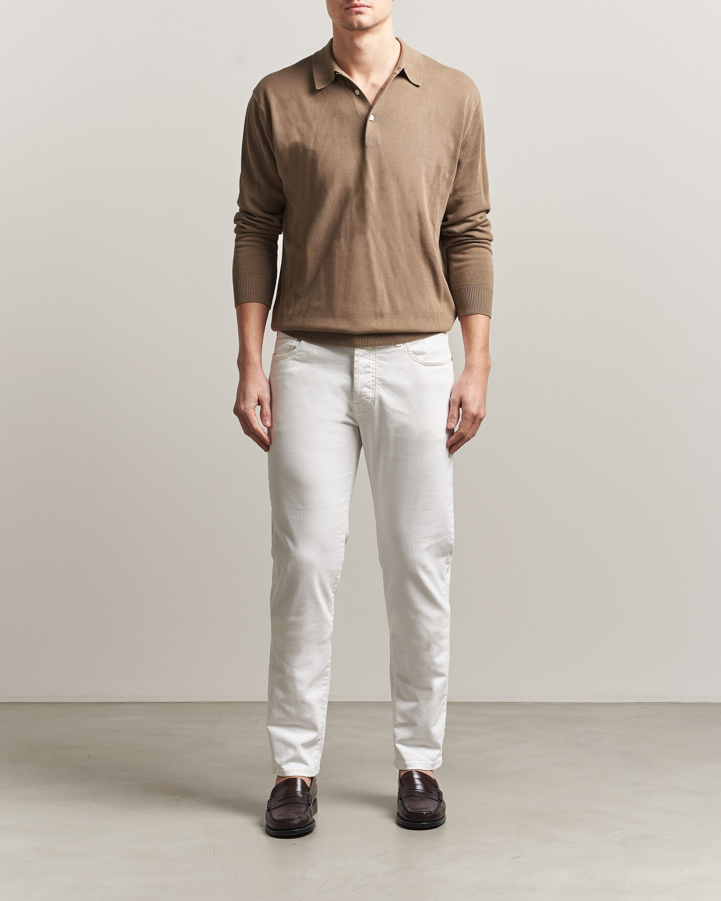 Herr | Jeans | Jacob Cohën | Bard Slim Fit Bull Stretch Jeans White