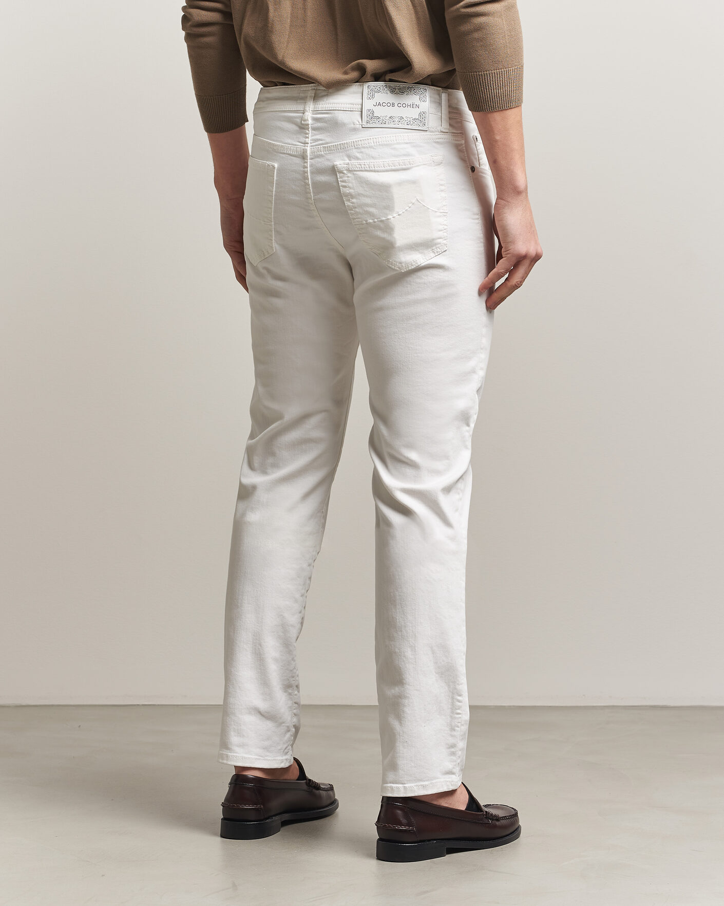 Herr | Jeans | Jacob Cohën | Bard Slim Fit Bull Stretch Jeans White