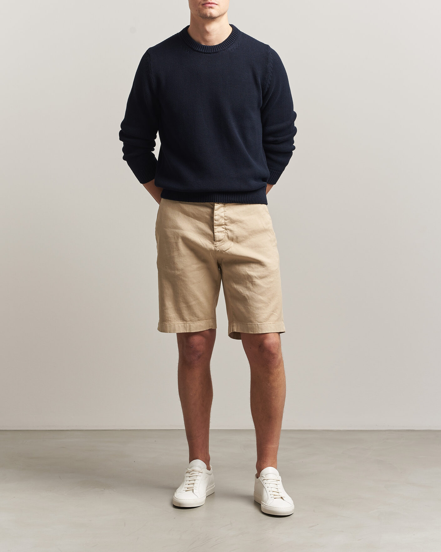 Herr | Shorts | Jacob Cohën | George Stretch Linen Shorts Beige