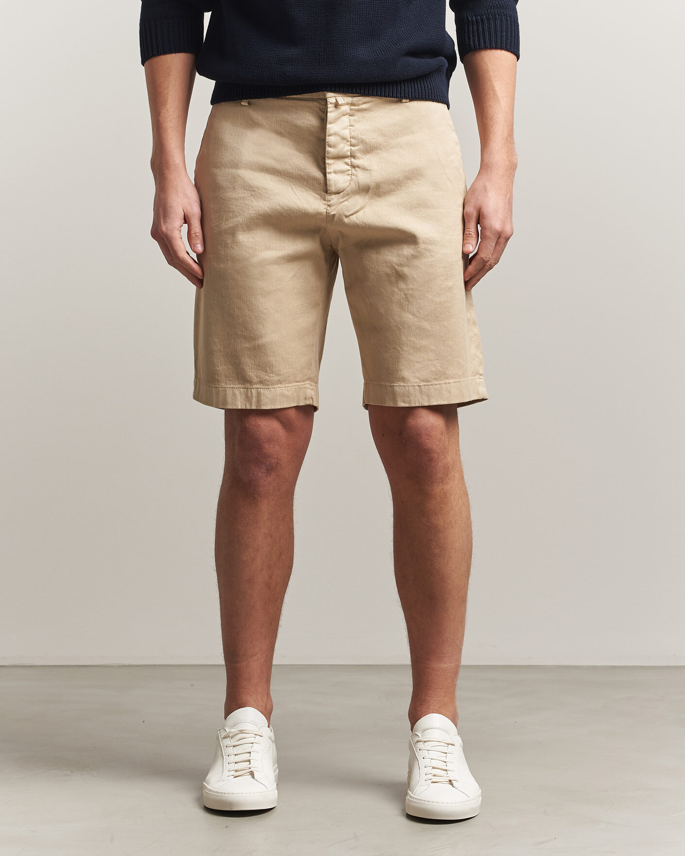 Herr | Shorts | Jacob Cohën | George Stretch Linen Shorts Beige