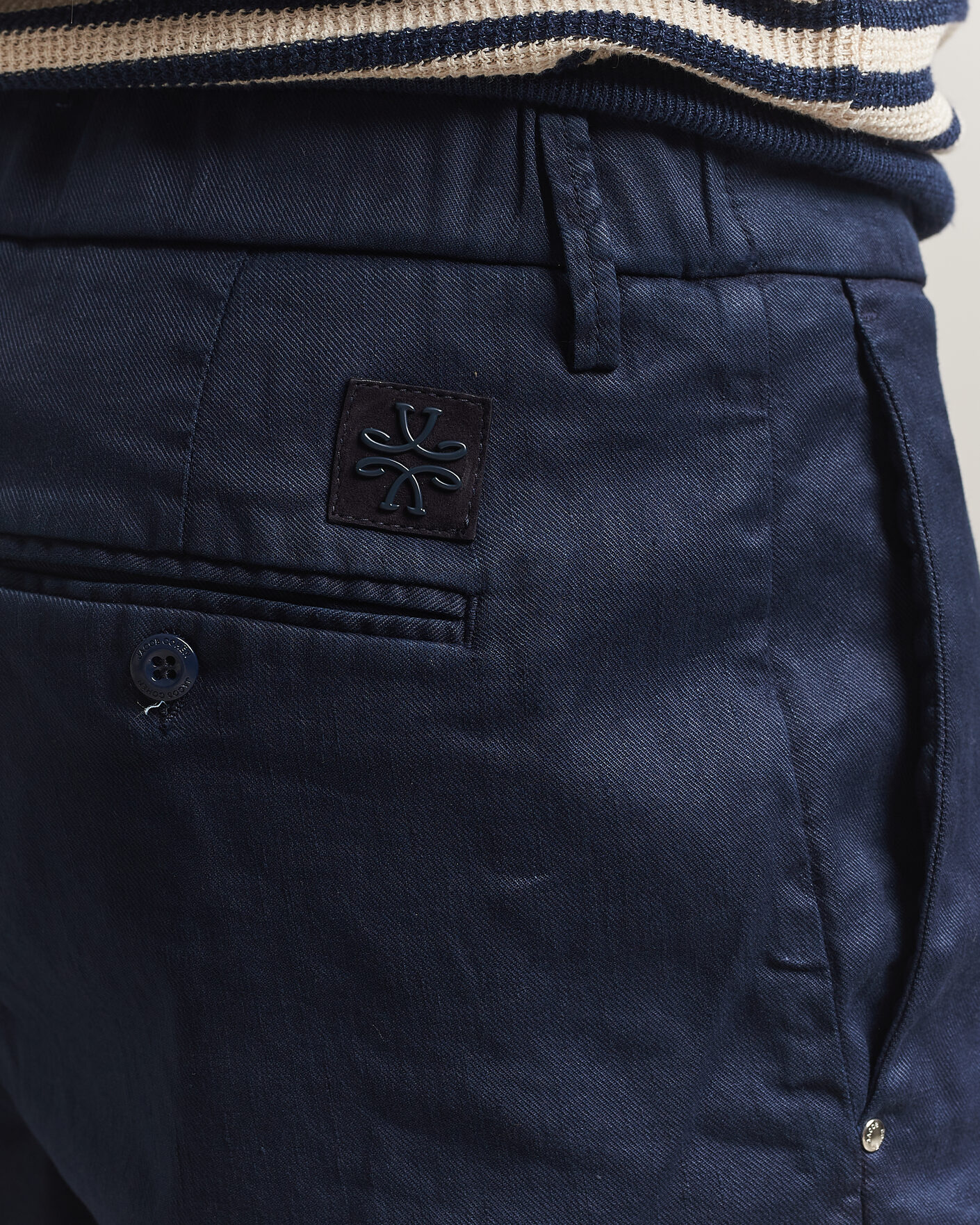 Herr | Shorts | Jacob Cohën | George Stretch Linen Shorts Navy