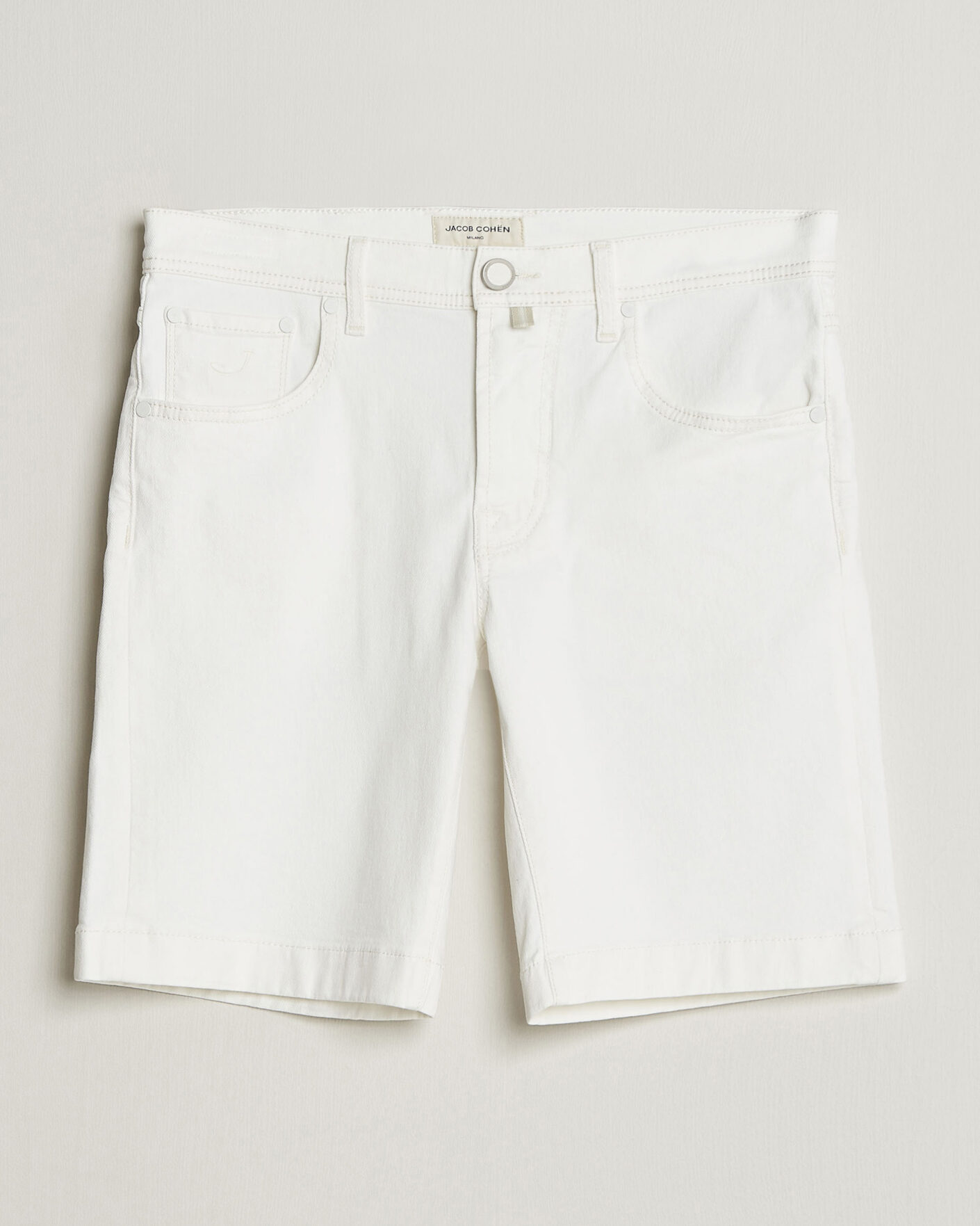 Herr | Shorts | Jacob Cohën | Nicolas Bull Stretch Denim Shorts White