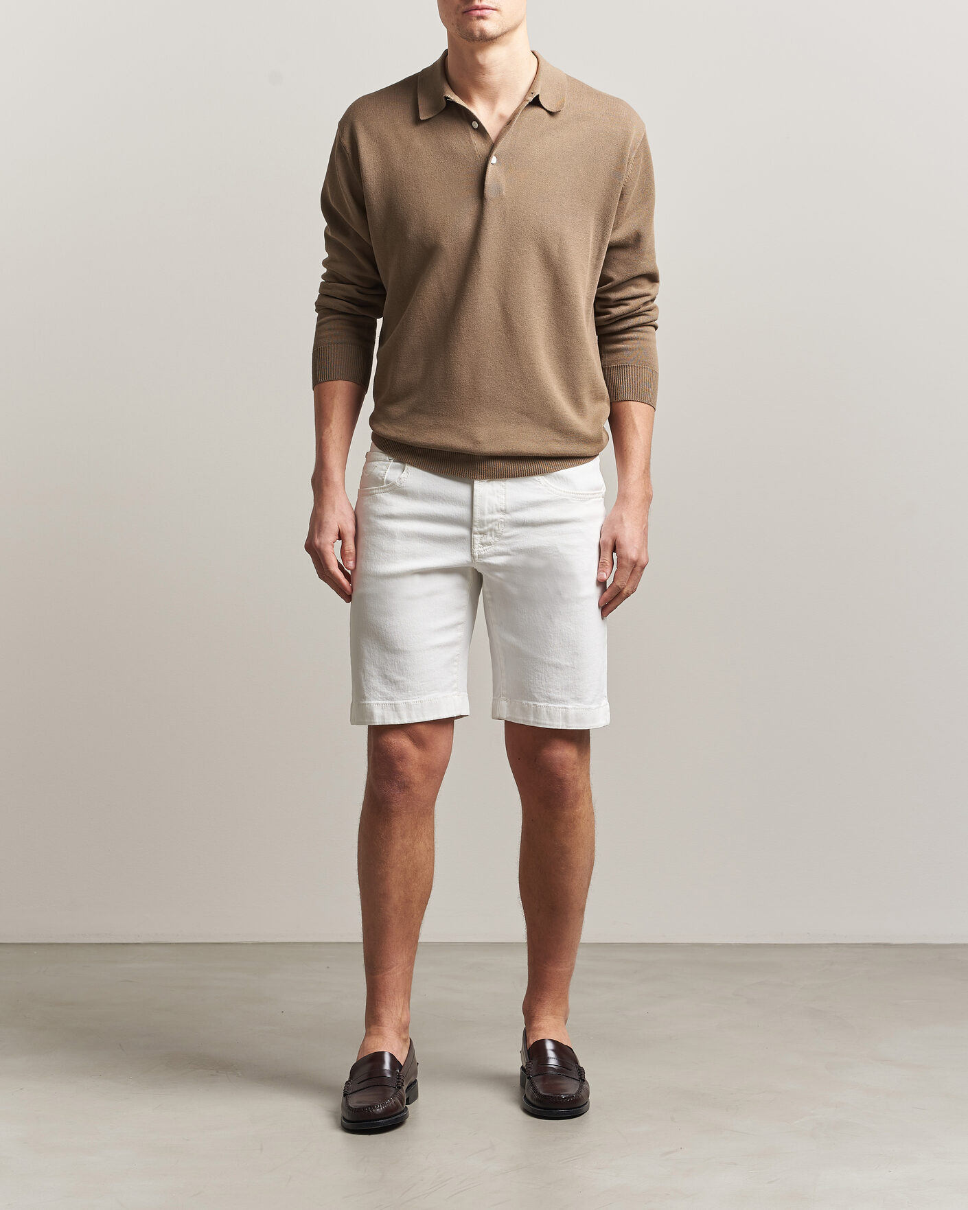 Herr | Shorts | Jacob Cohën | Nicolas Bull Stretch Denim Shorts White