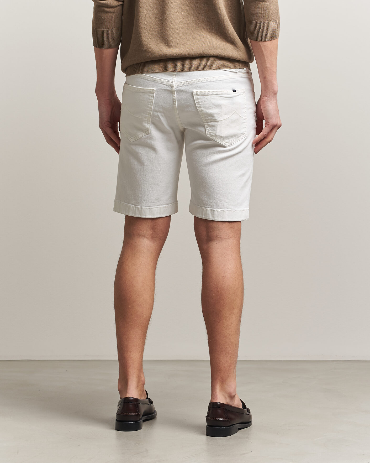 Herr | Shorts | Jacob Cohën | Nicolas Bull Stretch Denim Shorts White