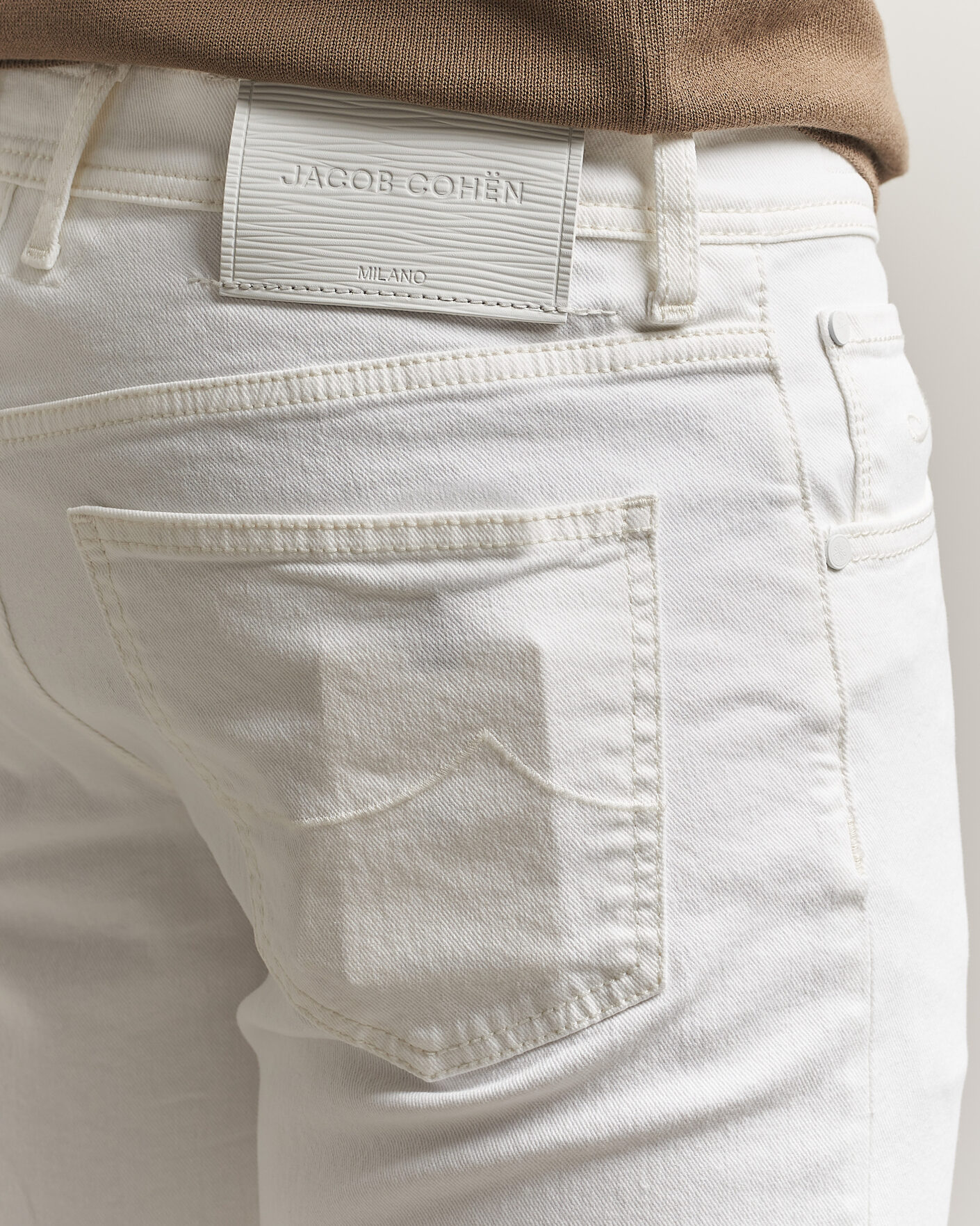 Herr | Shorts | Jacob Cohën | Nicolas Bull Stretch Denim Shorts White