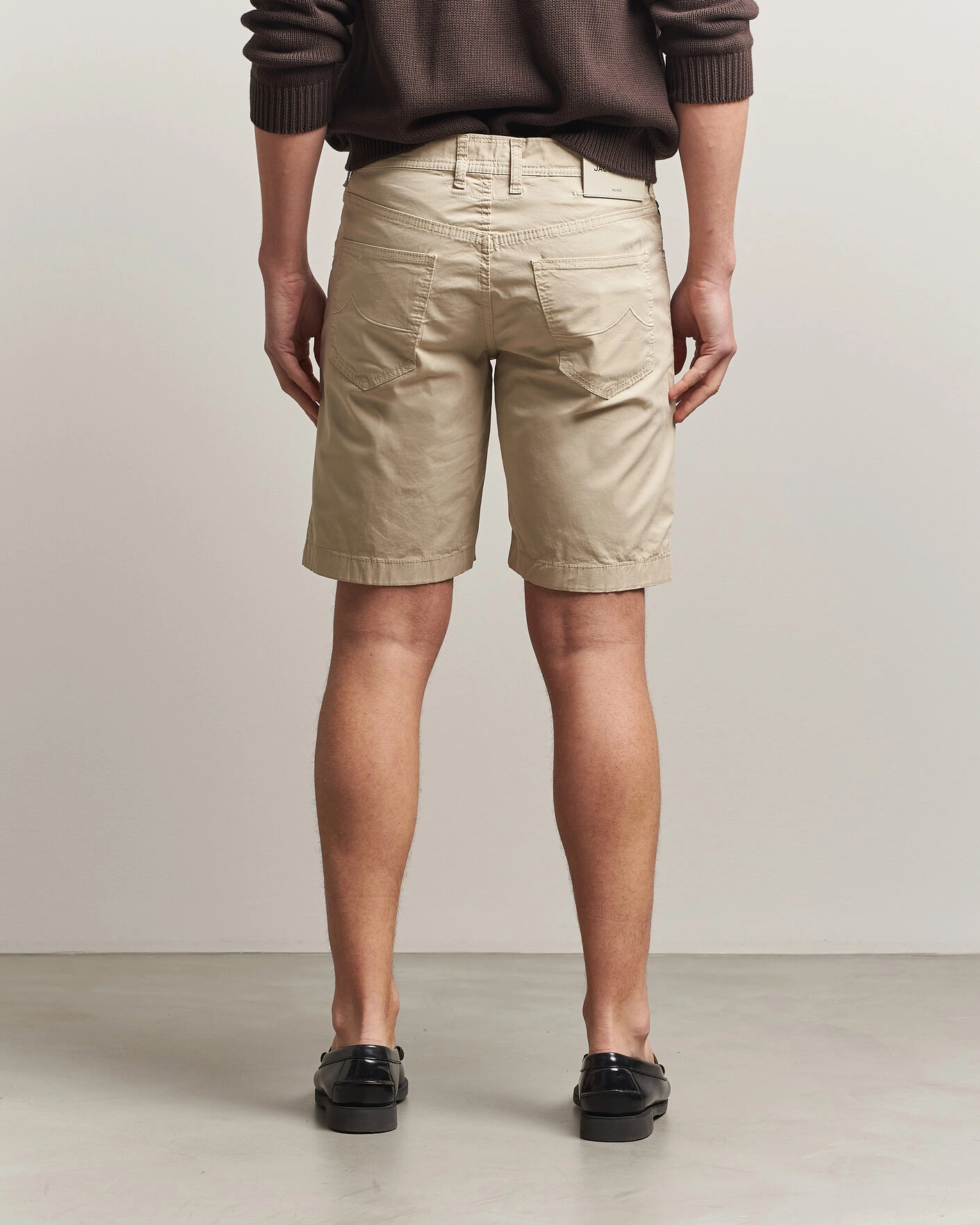 Herr | Shorts | Jacob Cohën | Nicolas Cotton Gabardine Shorts Beige