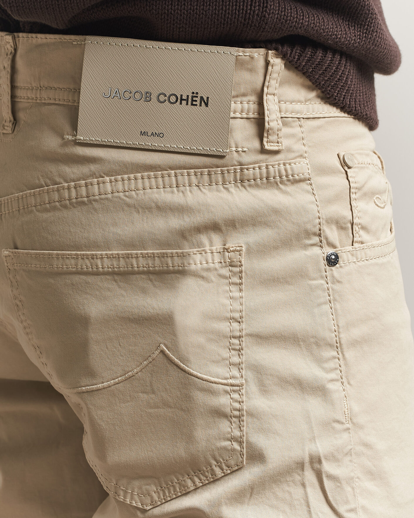 Herr | Shorts | Jacob Cohën | Nicolas Cotton Gabardine Shorts Beige