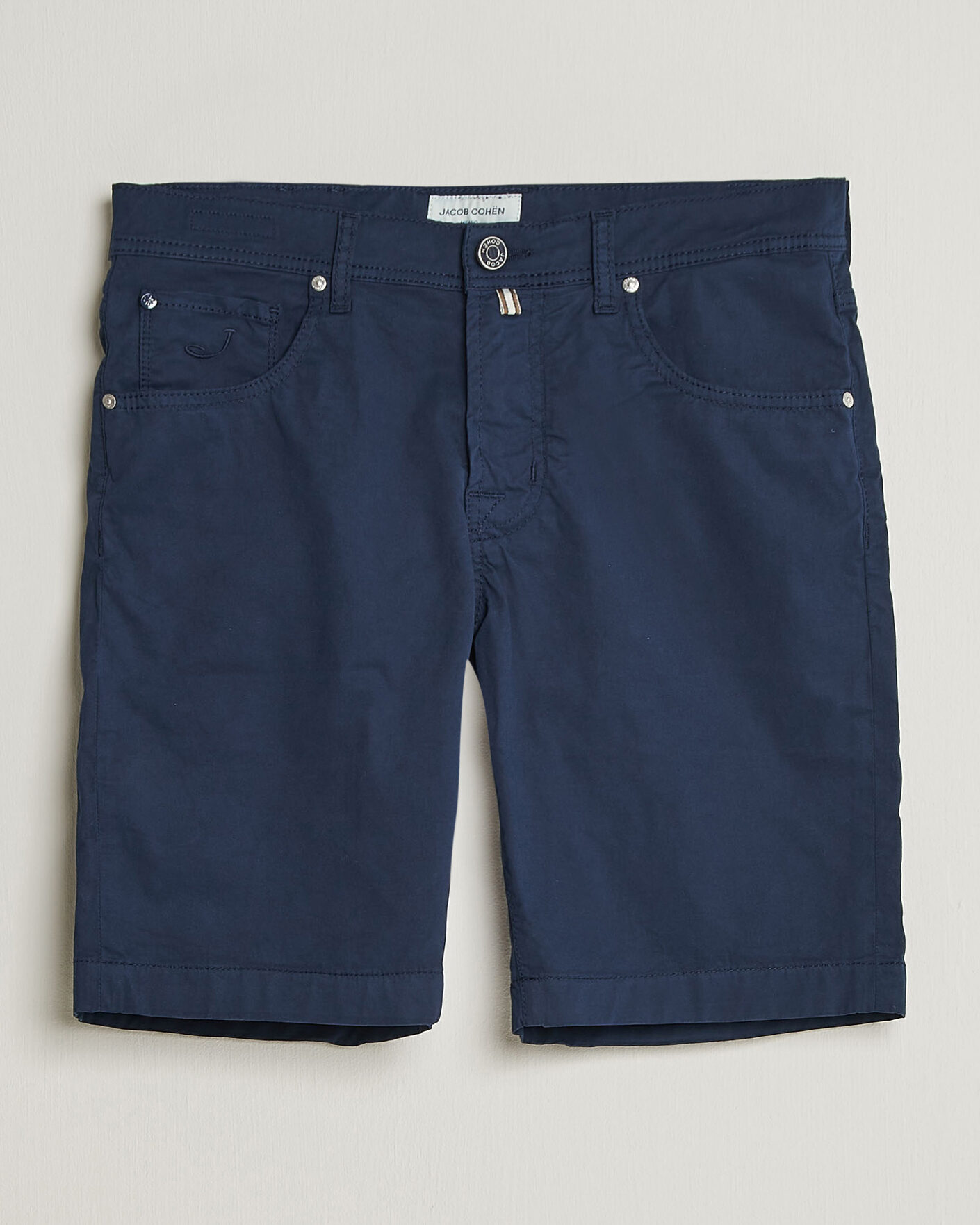 Herr | Shorts | Jacob Cohën | Nicolas Cotton Gabardine Shorts Navy