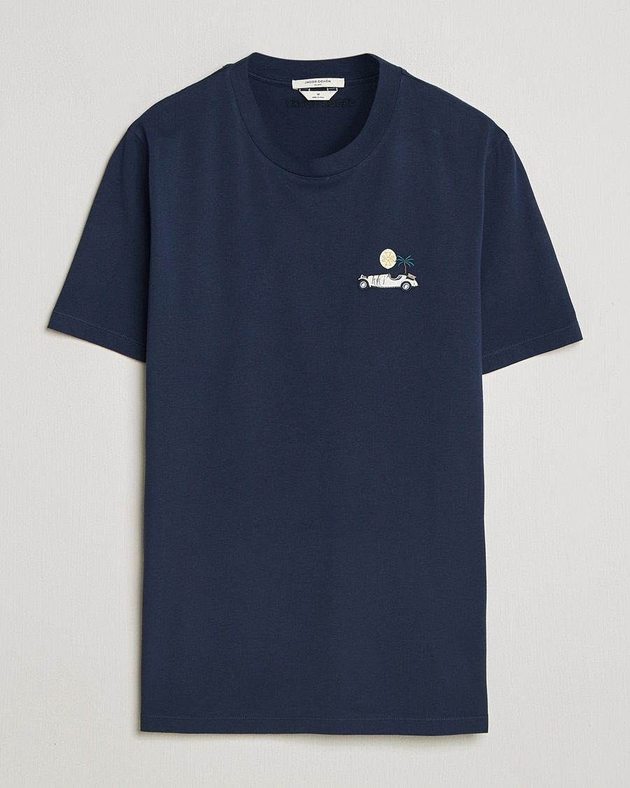 Herr | T-Shirts | Jacob Cohën | Cotton Logo T-Shirt Navy