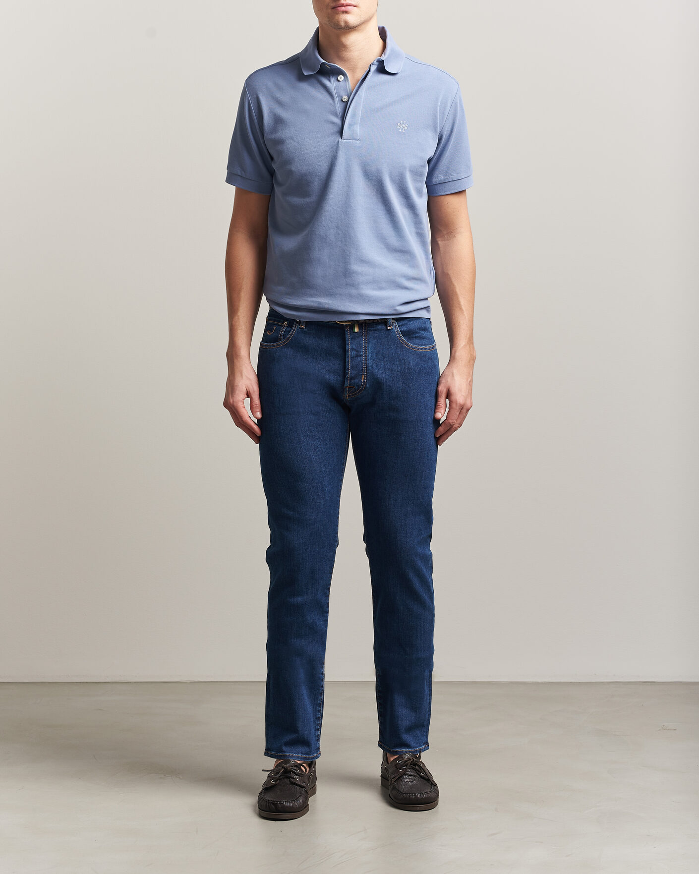 Herr | Jeans | Jacob Cohën | Bard Slim Fit Stretch Porsche Patch Jeans Dark Blue