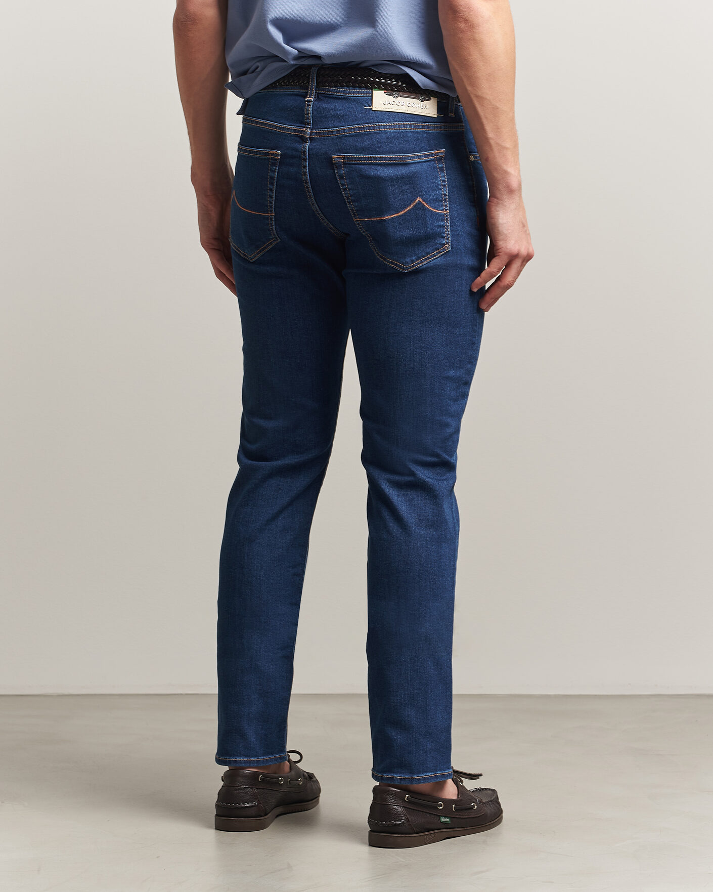 Herr | Jeans | Jacob Cohën | Bard Slim Fit Stretch Porsche Patch Jeans Dark Blue