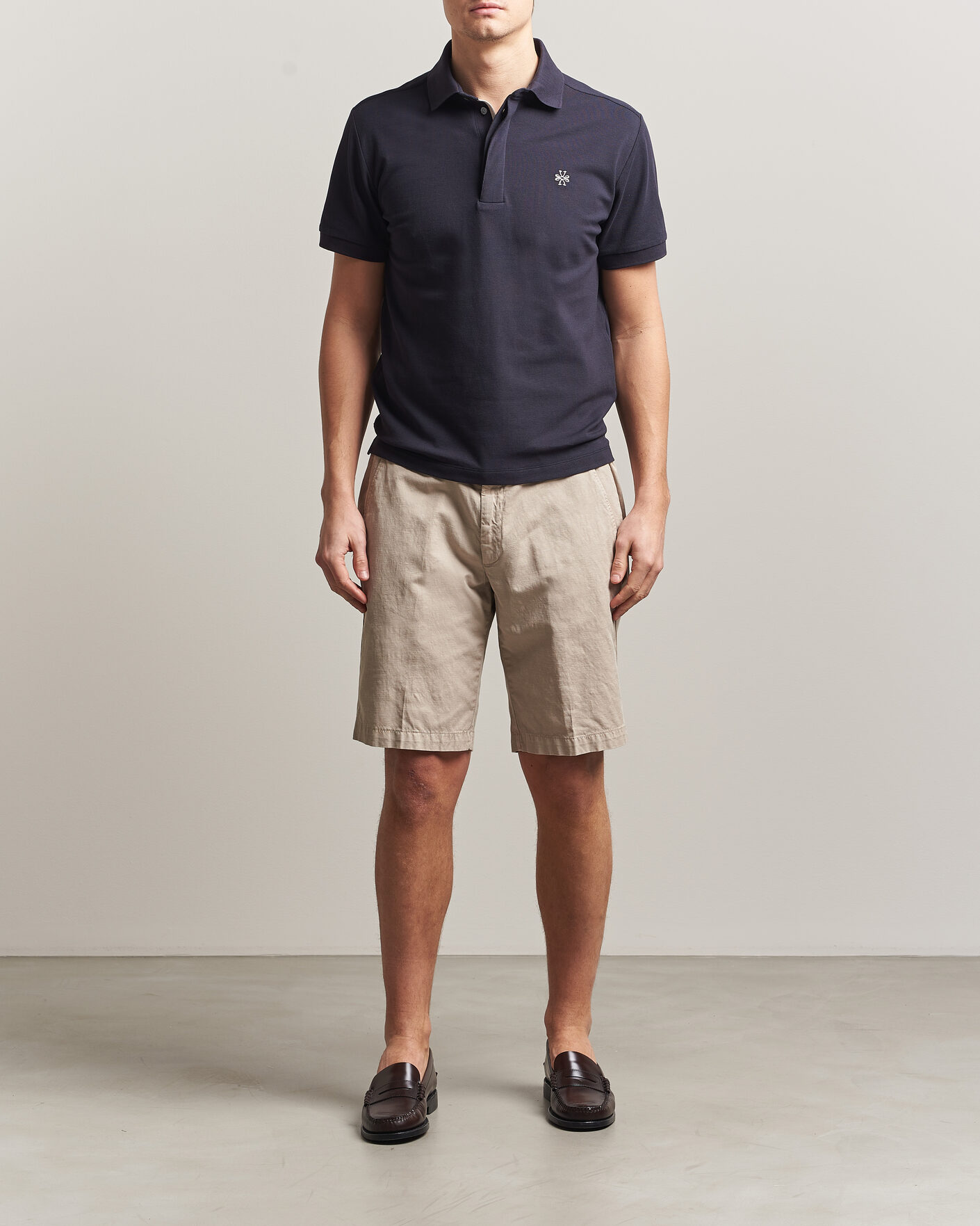 Herr | Pikéer | Jacob Cohën | Cotton Polo Piquet Navy Blue