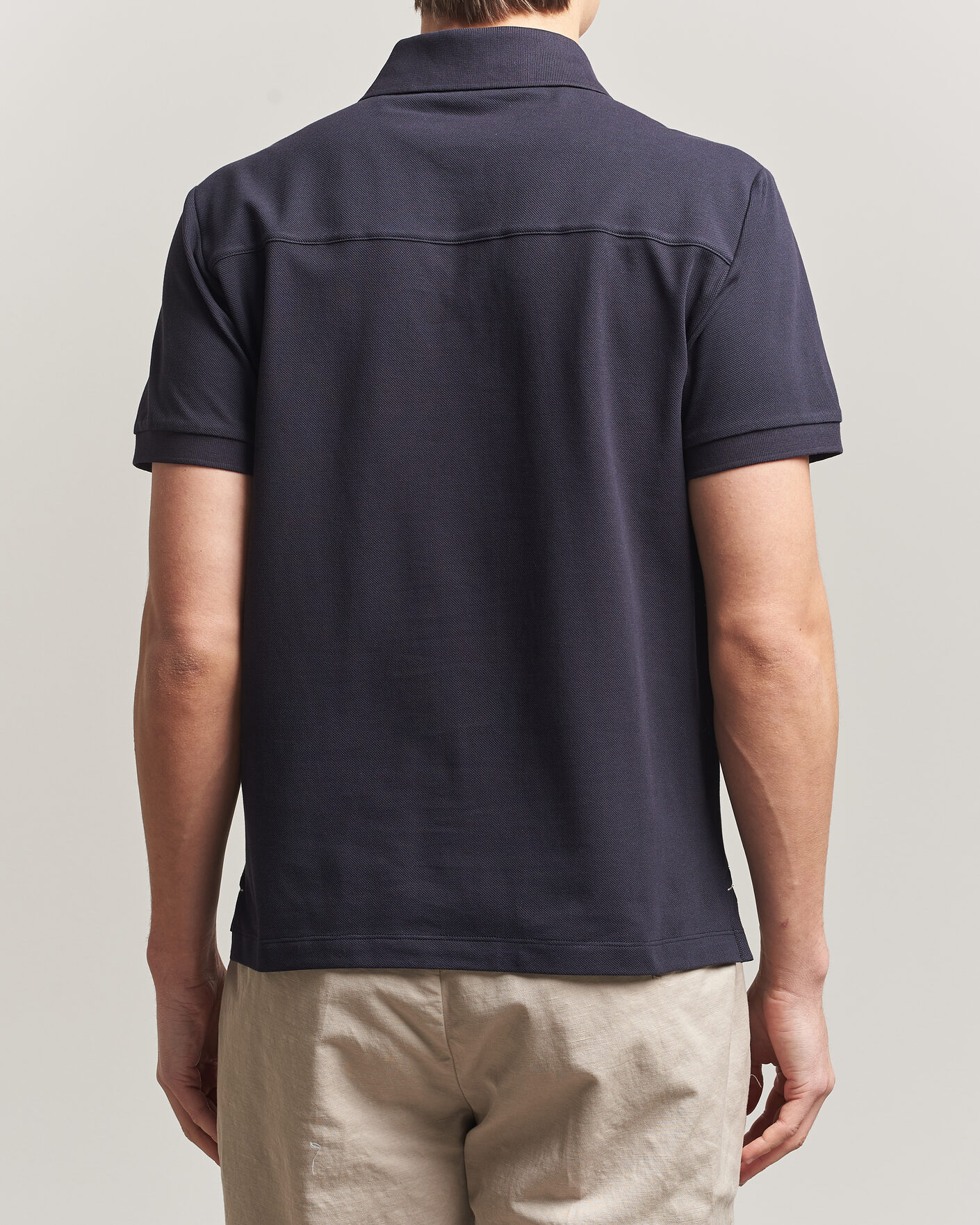 Herr | Pikéer | Jacob Cohën | Cotton Polo Piquet Navy Blue