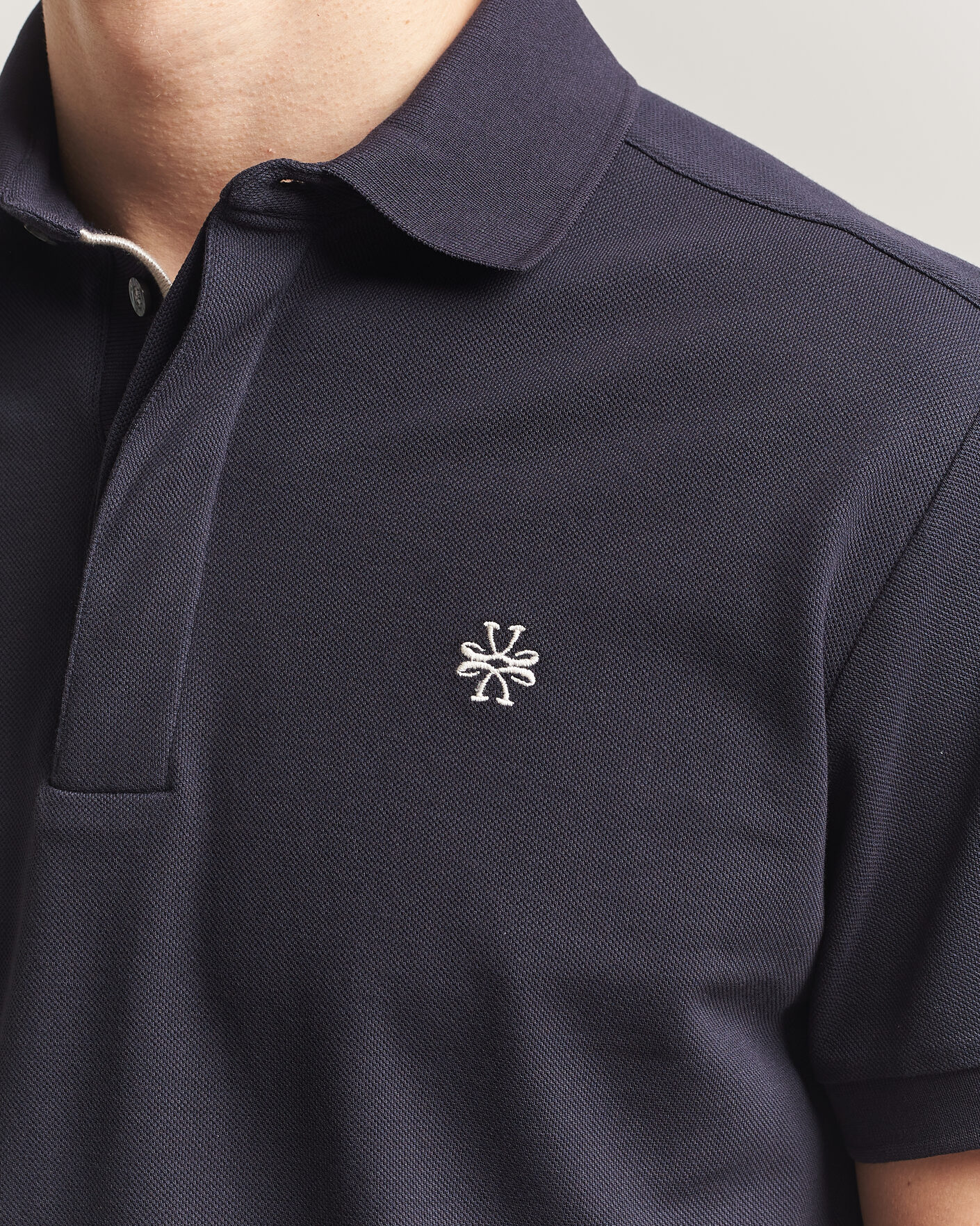 Herr | Pikéer | Jacob Cohën | Cotton Polo Piquet Navy Blue