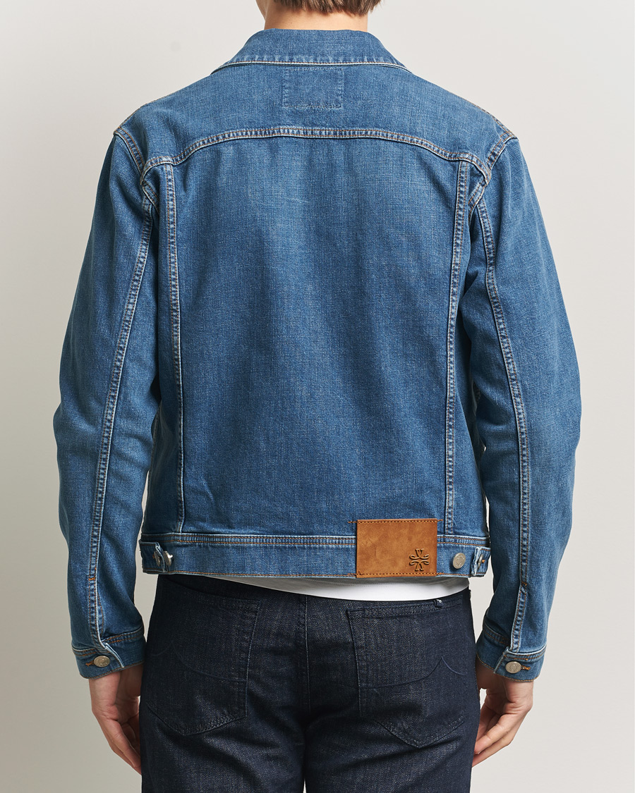 Herr | Jackor | Jacob Cohën | Denim Trucker Jacket Mid Blue