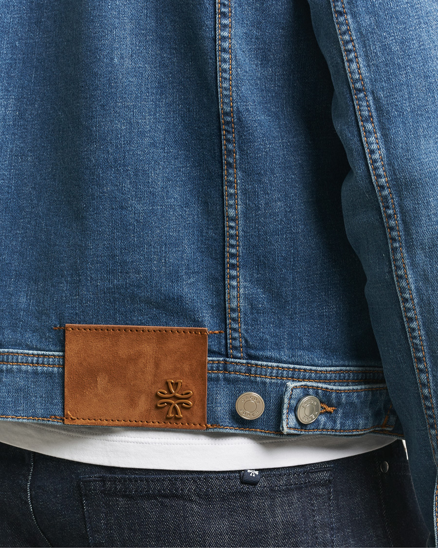 Herr | Jackor | Jacob Cohën | Denim Trucker Jacket Mid Blue