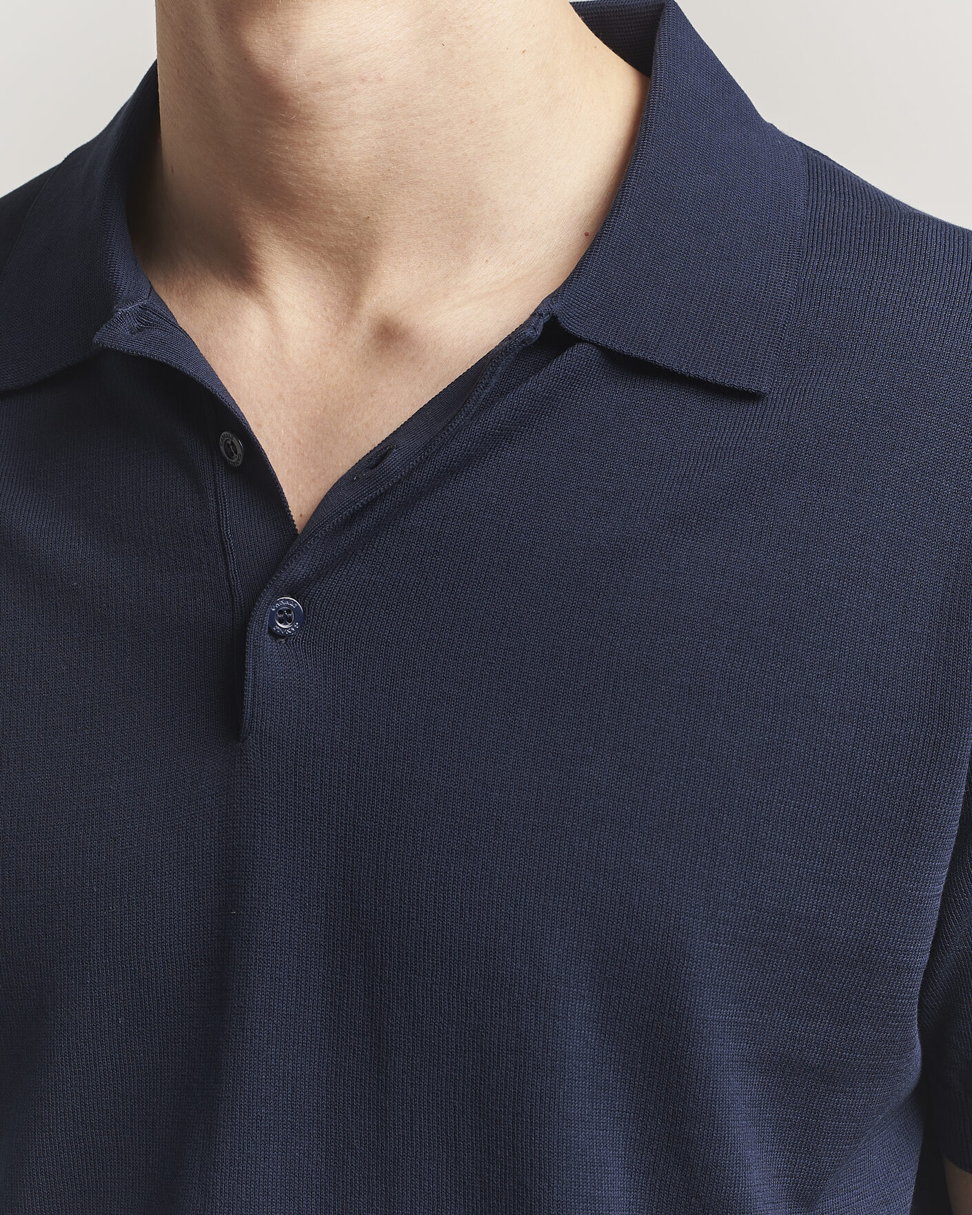 Herr | Pikéer | Canali | Cotton Short Sleeve Polo Navy