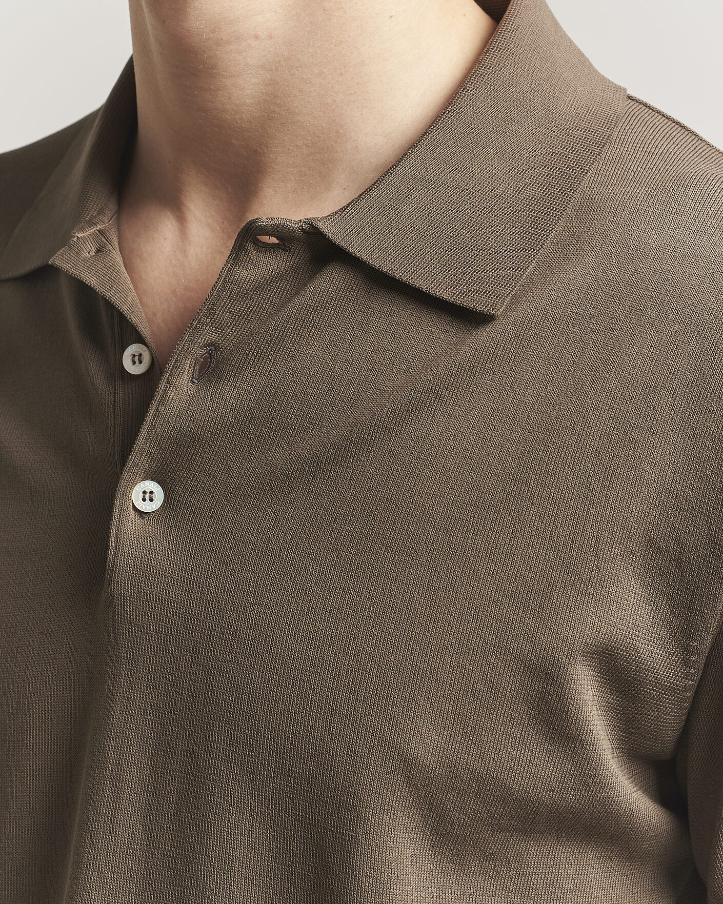 Herr | Pikéer | Canali | Cotton Short Sleeve Polo Brown