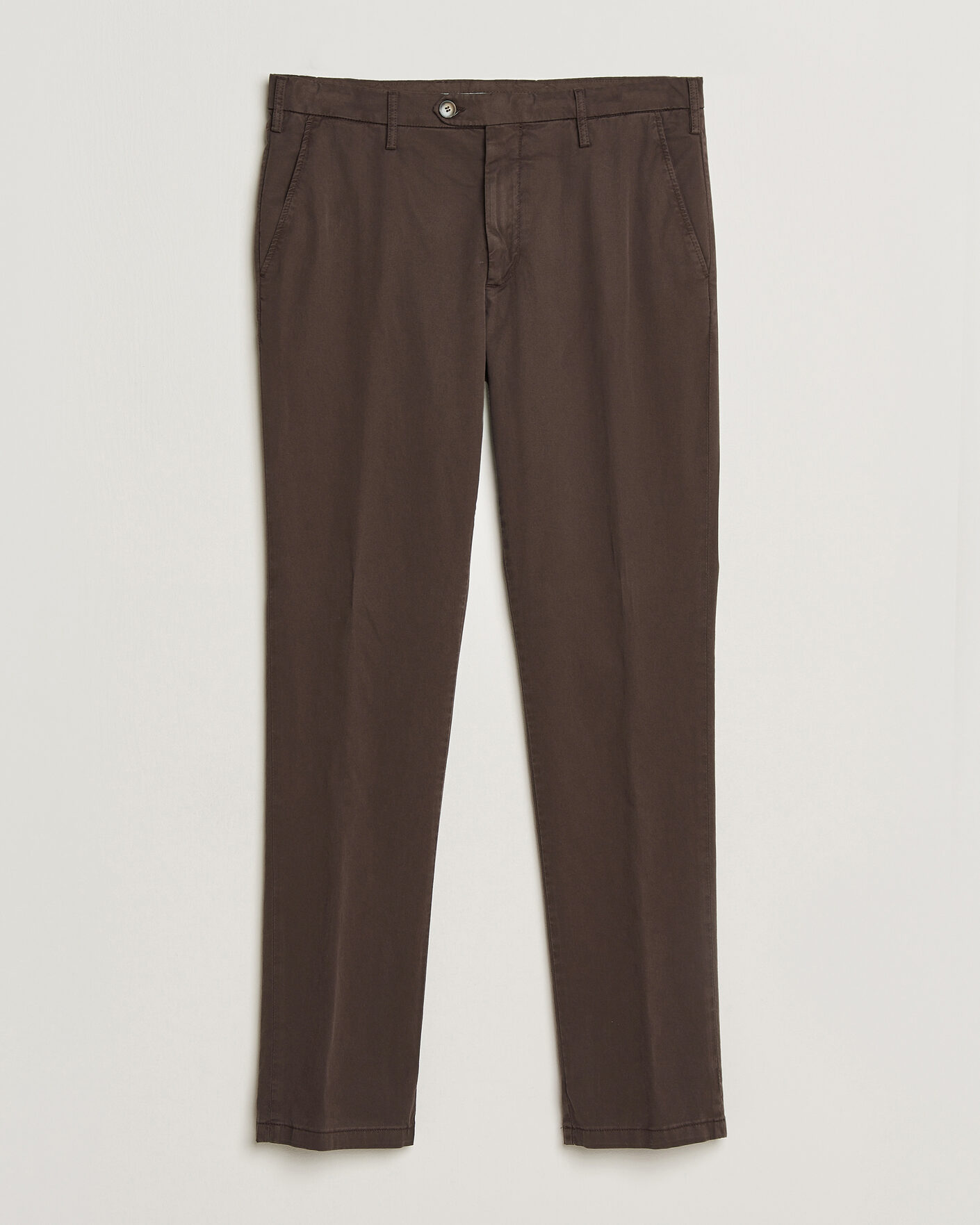 Herr | Byxor | Canali | Regular Fit Cotton/Stretch Chinos Dark Brown