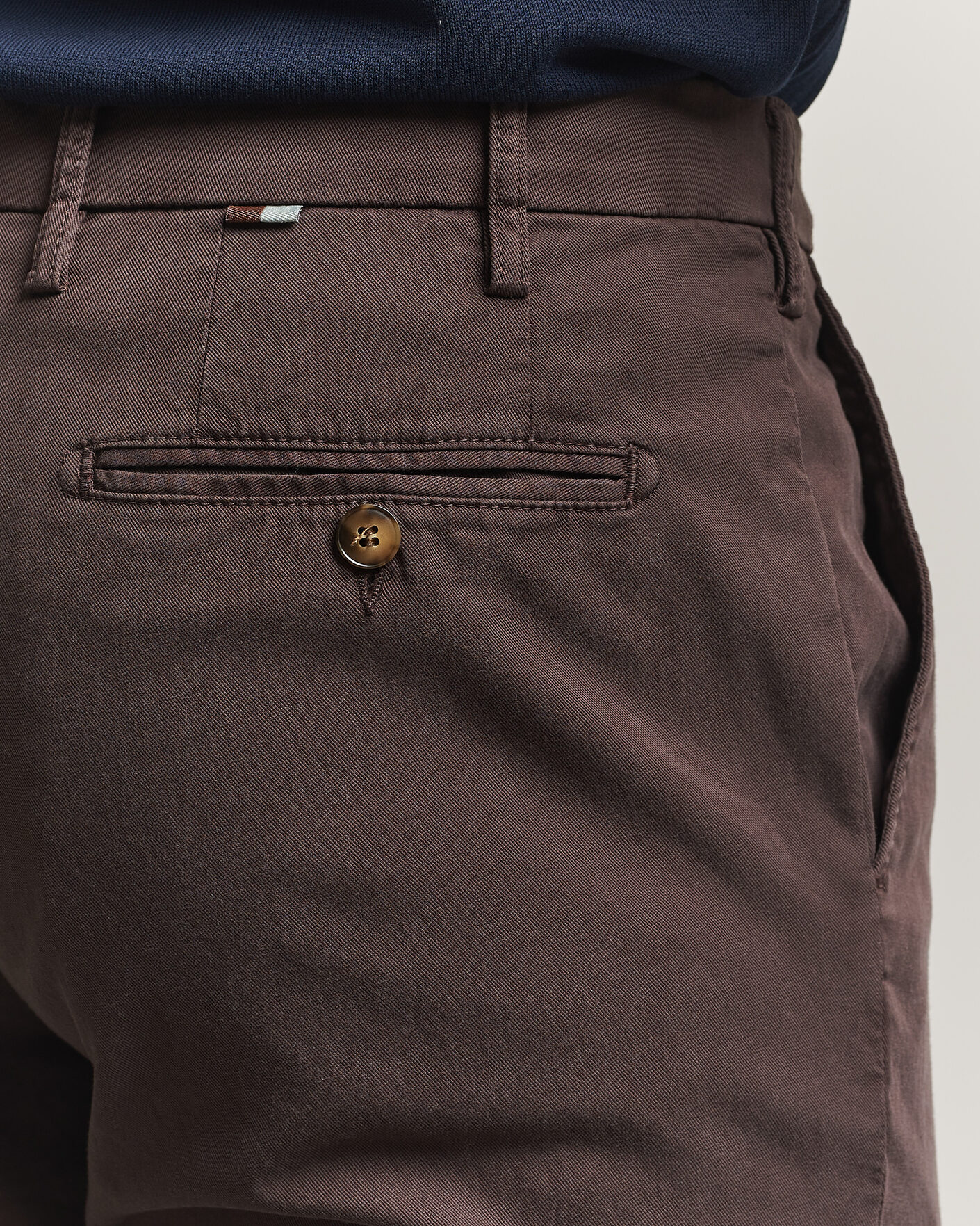 Herr | Byxor | Canali | Regular Fit Cotton/Stretch Chinos Dark Brown