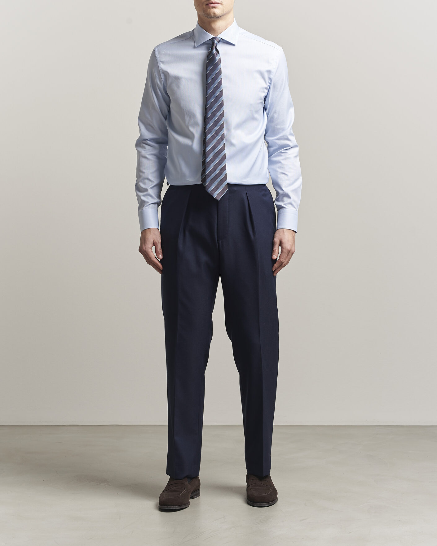 Herr | Skjortor | Canali | Slim Fit Oxford Shirt Light Blue