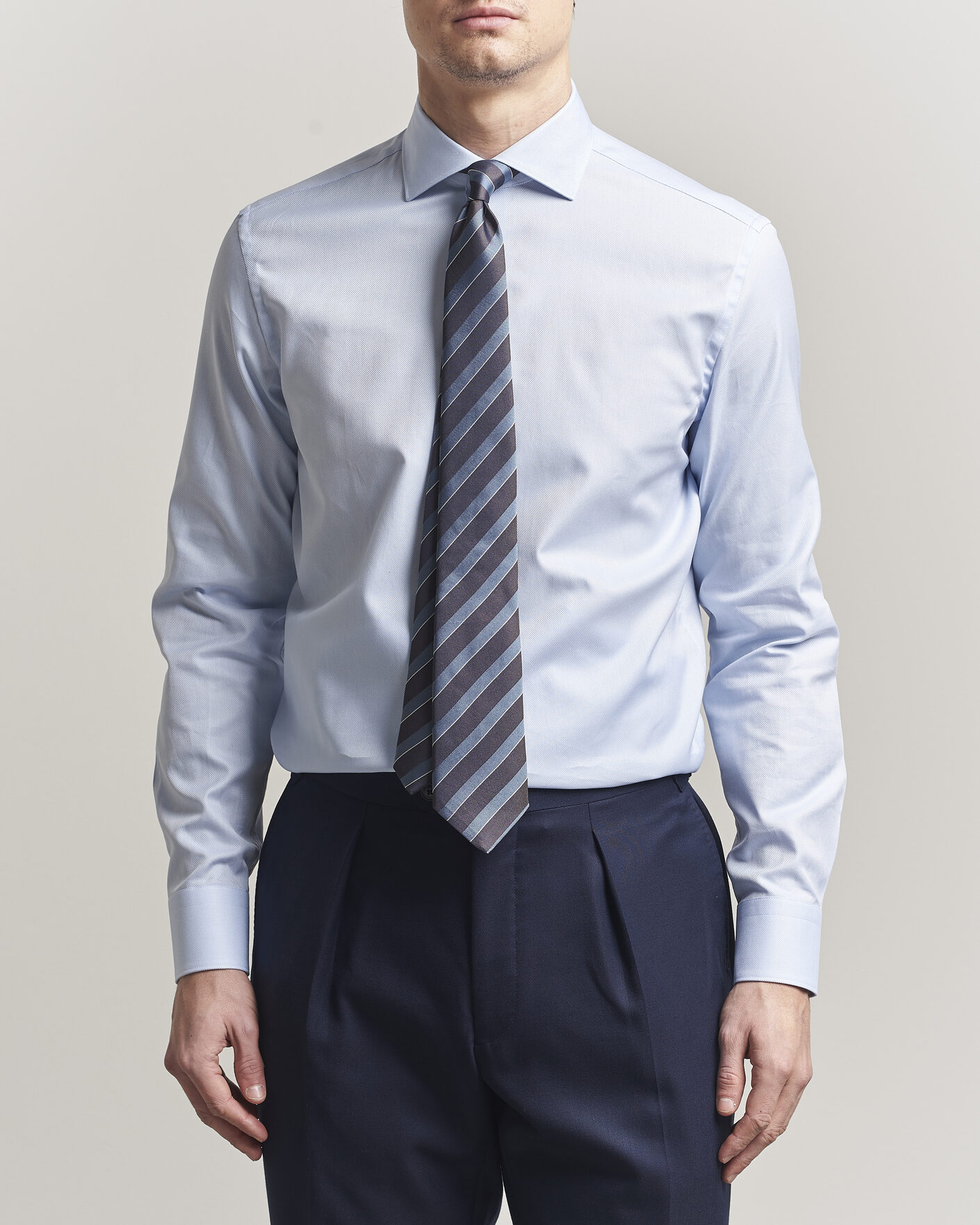 Herr | Skjortor | Canali | Slim Fit Oxford Shirt Light Blue