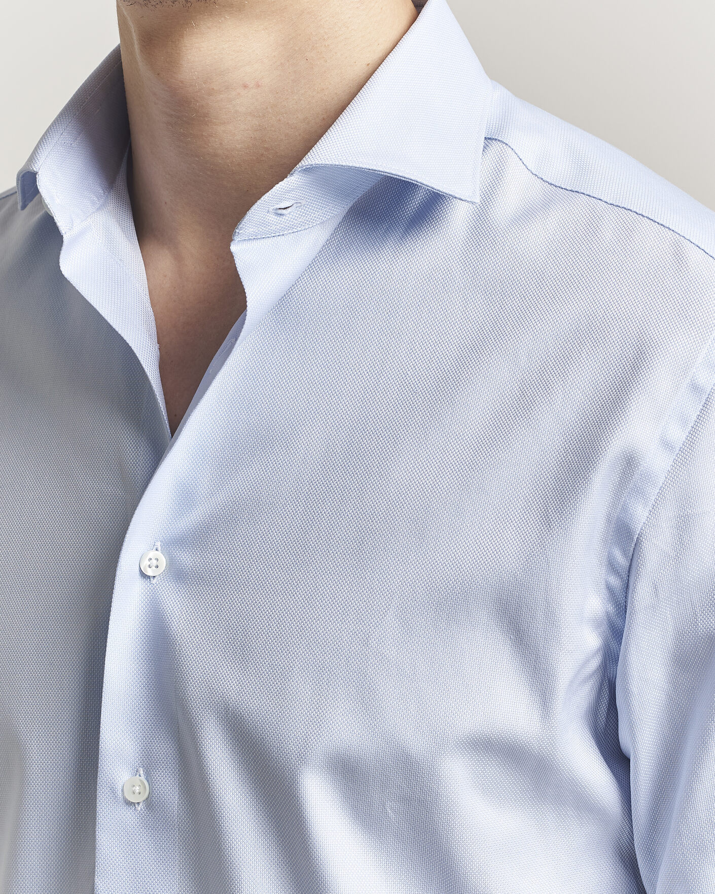 Herr | Skjortor | Canali | Slim Fit Oxford Shirt Light Blue
