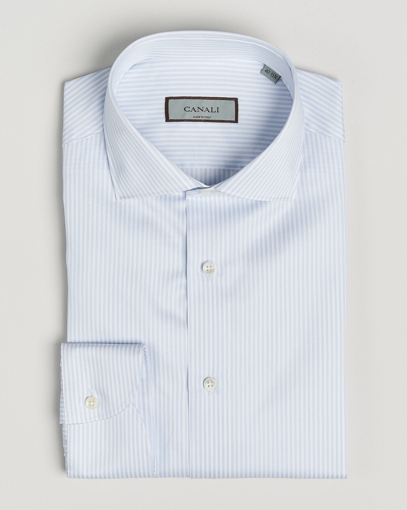 Herr | Skjortor | Canali | Slim Fit Impeccabile Shirt Light Blue Stripe