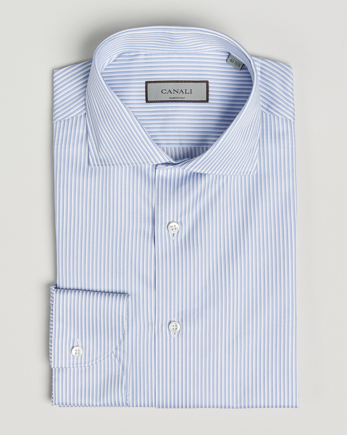 Herr | Skjortor | Canali | Slim Fit Impeccabile Shirt Blue Stripe