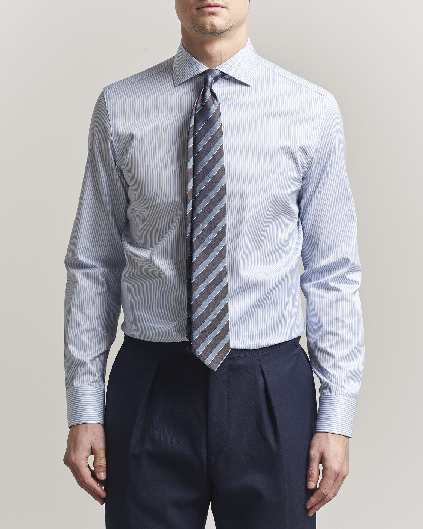 Herr | Skjortor | Canali | Slim Fit Impeccabile Shirt Blue Stripe