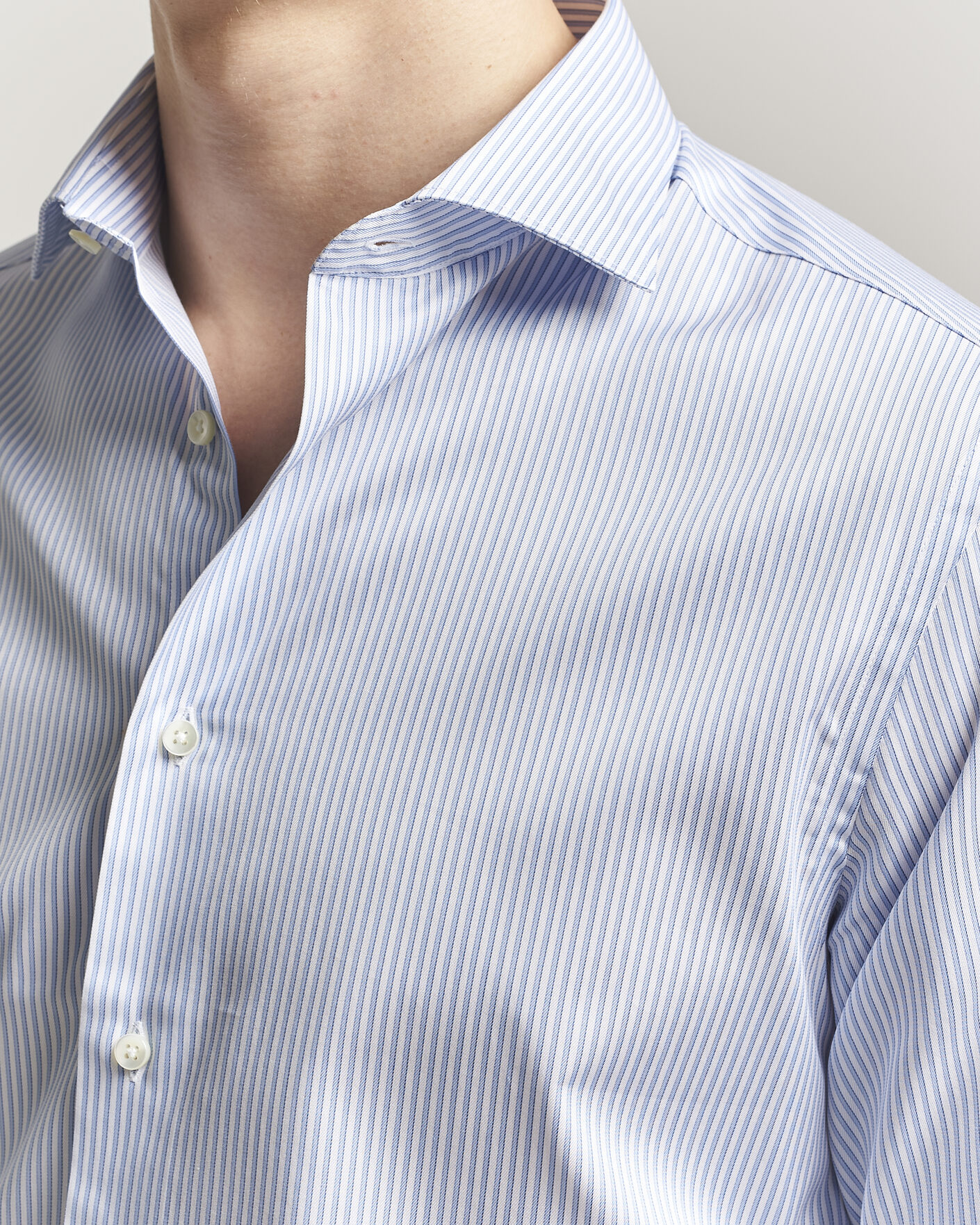 Herr | Skjortor | Canali | Slim Fit Impeccabile Shirt Blue Stripe