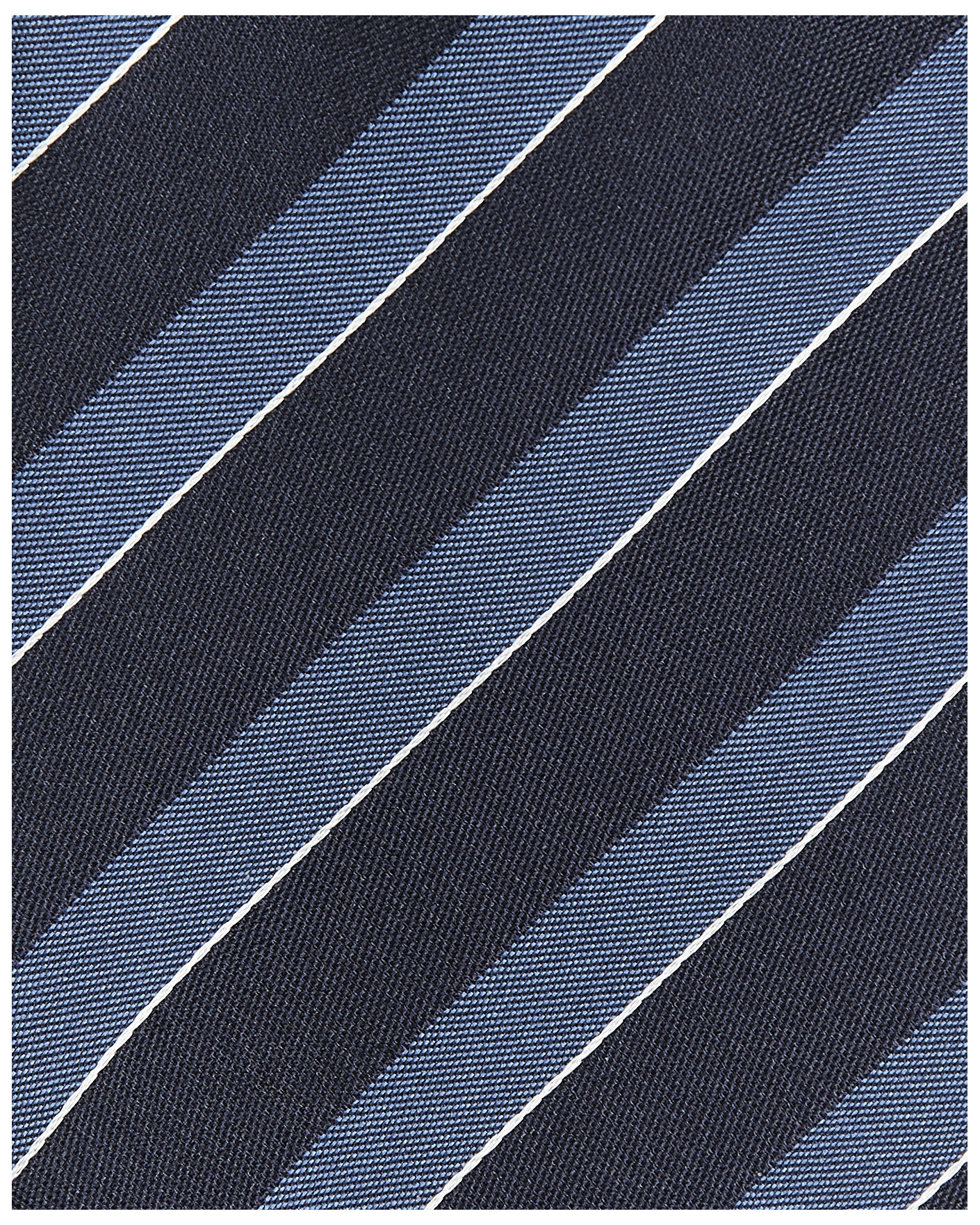 Herr | Slipsar | Canali | Regimental Stripe Silk Tie Navy/Blue