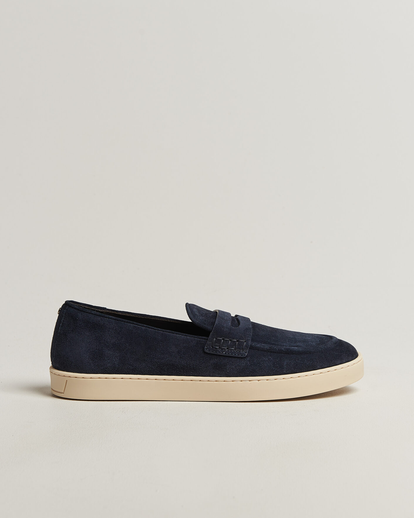Herr | Loafers | Canali | Summer Loafers Navy Suede
