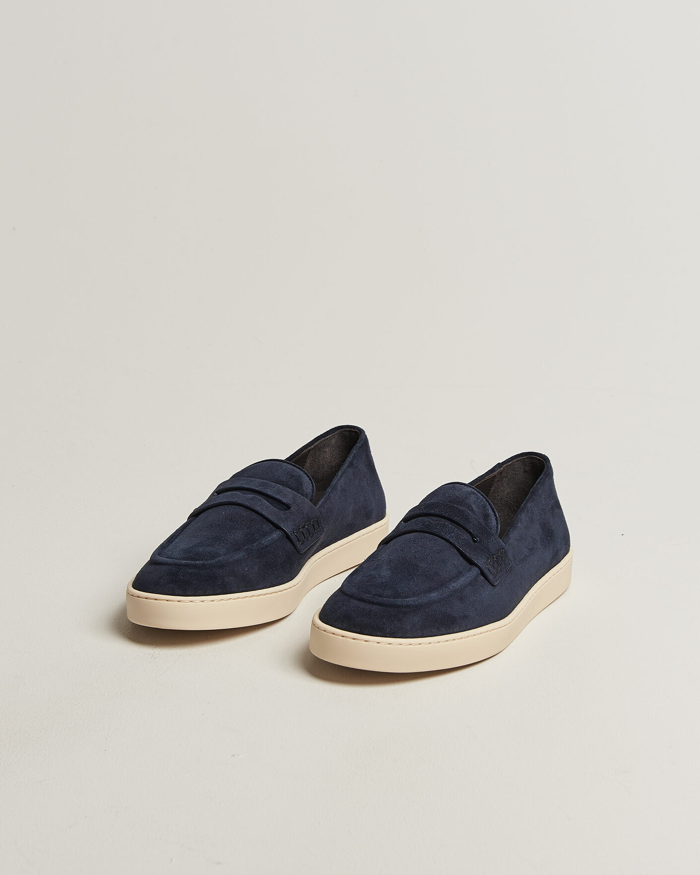Herr | Loafers | Canali | Summer Loafers Navy Suede