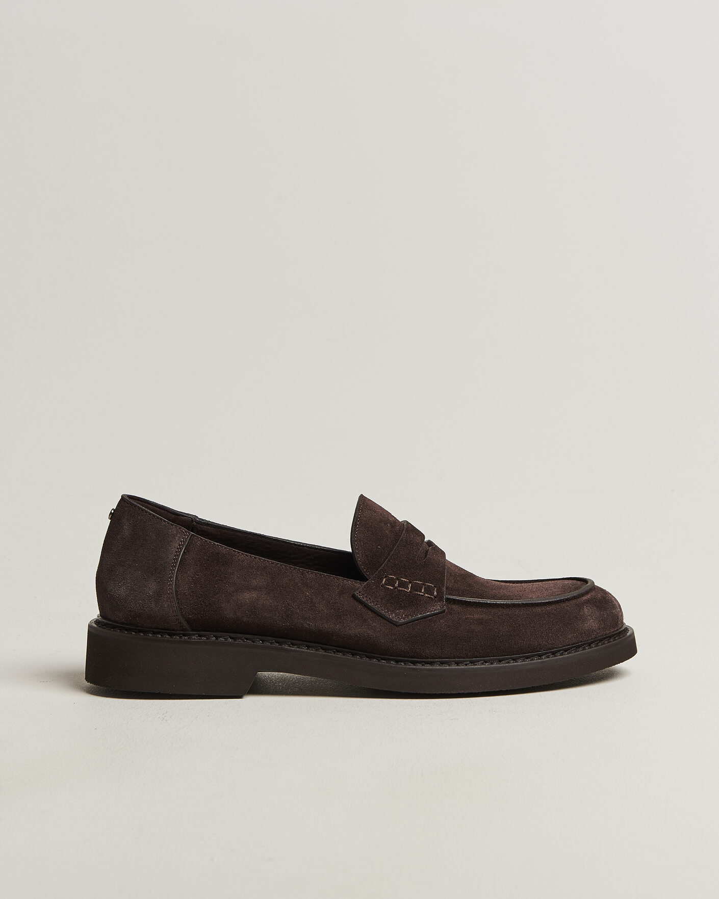 Herr | Loafers | Canali | Penny Loafers Dark Brown Suede
